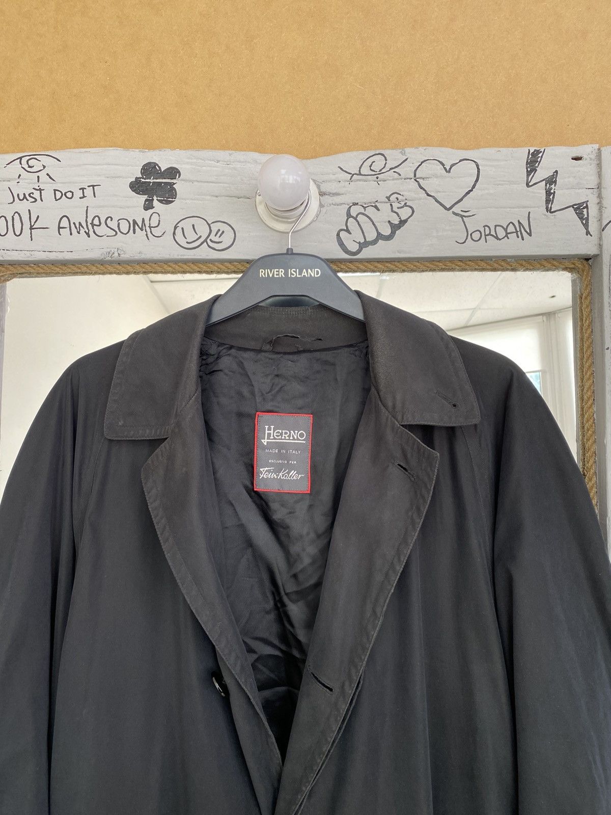 Herno Herno 90S Light Black Trench Coat Vintage Size US L / EU 52-54 / 3 - 8 Thumbnail