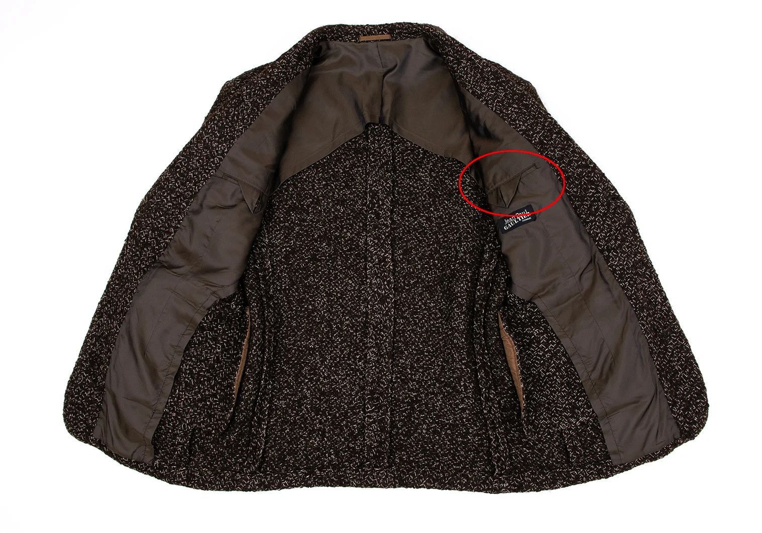 Jean Paul Gaultier Wool T 3-Button Jacket in Brown Off-Size Medium Size US M / EU 48-50 / 2 - 11 Thumbnail