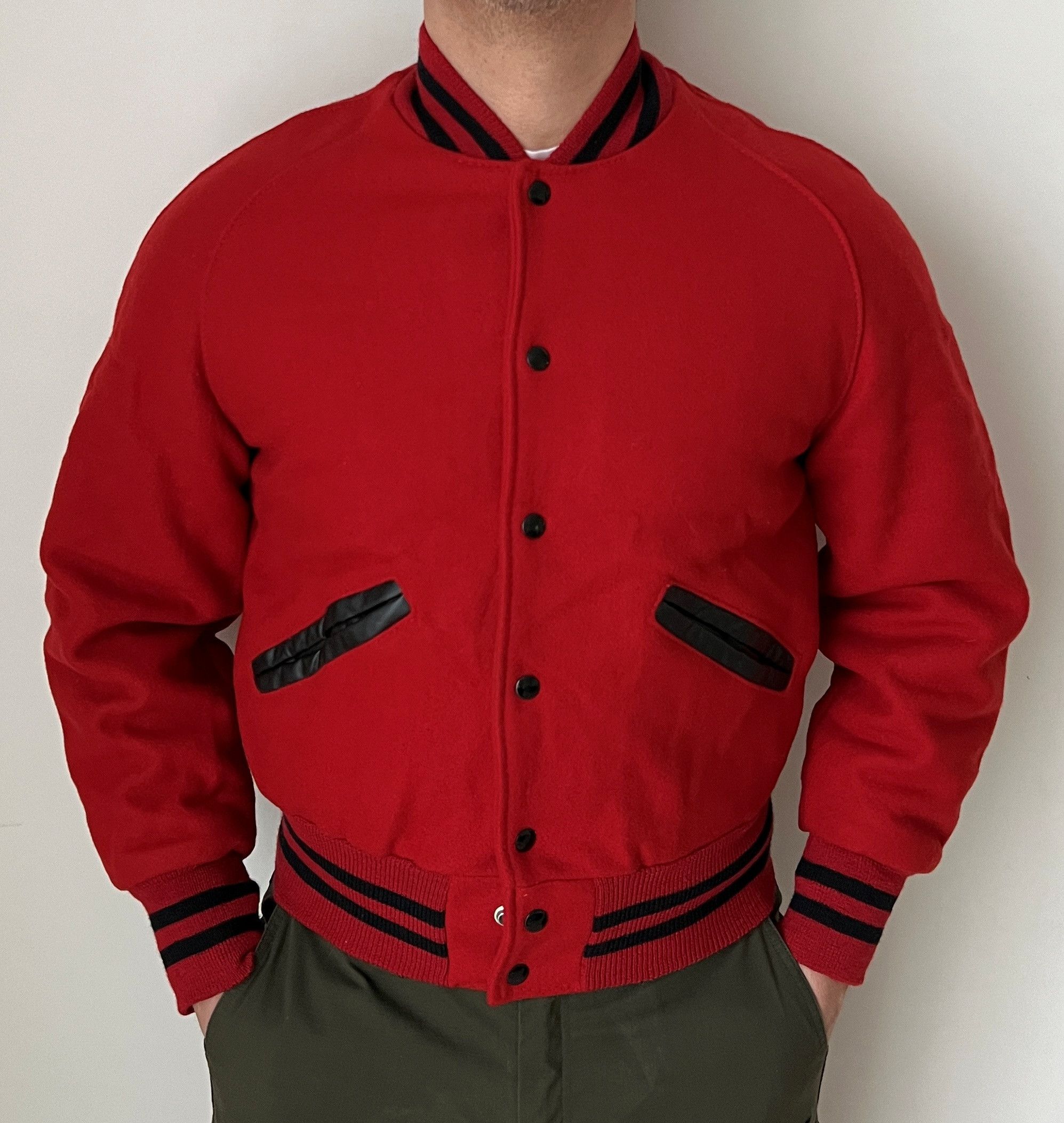 Delong VINTAGE Y2K DELONG LETTERMAN VARSITY BOMBER JACKET USA MADE Size US S / EU 44-46 / 1 - 1 Thumbnail