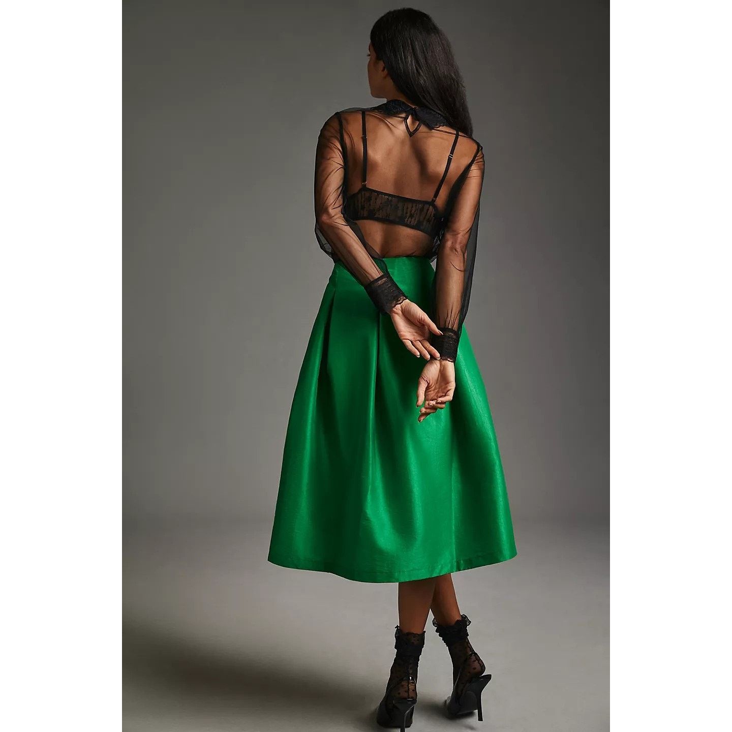 Anthropologie New Anthropologie Maeve Asymmetrical Sateen Skirt $148 Gr Size 26" / US 2 / IT 38 - 5 Thumbnail