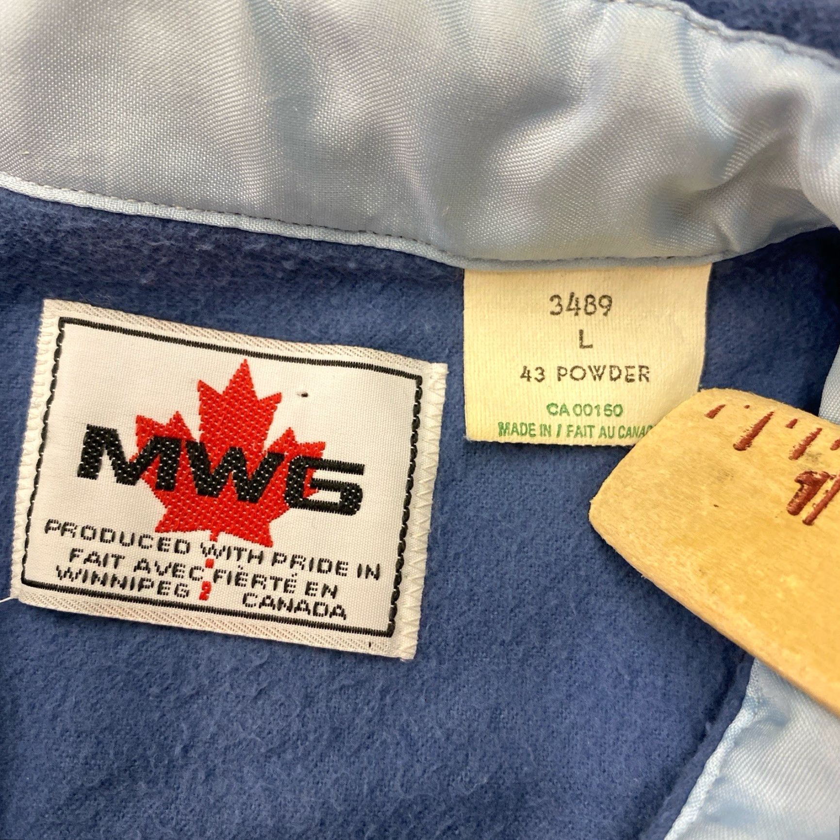 Vintage VINTAGE MWG Canada Men's Blue Chamois Button Up Long Sleeve Shirt Pearl Snap Chamois Cloth Workshirt Large Regular Mens Size US L / EU 52-54 / 3 - 2 Thumbnail