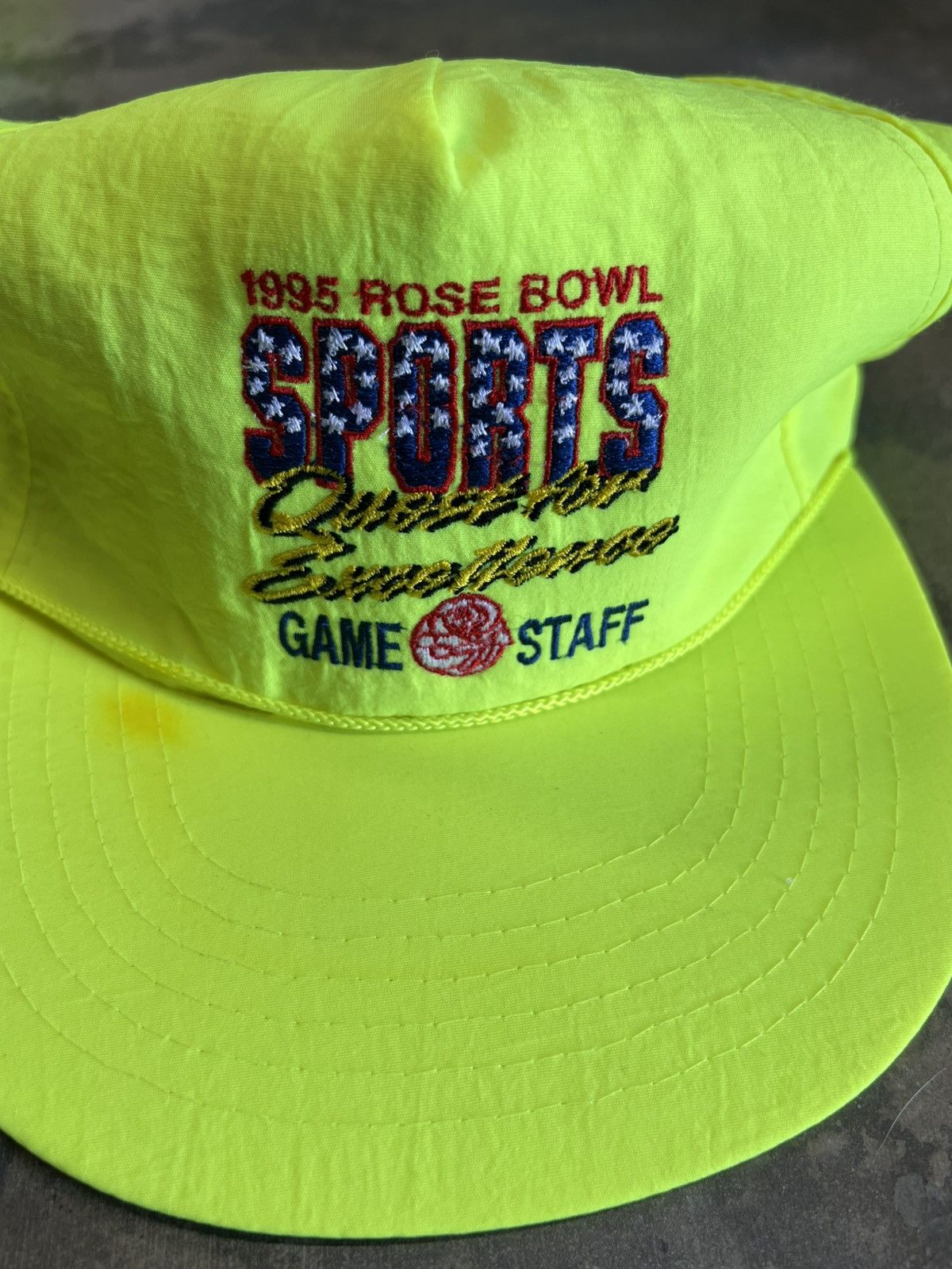 Vintage Vintage 1995 Rose Bowl Sports Game Staff Hat Size ONE SIZE - 3 Thumbnail