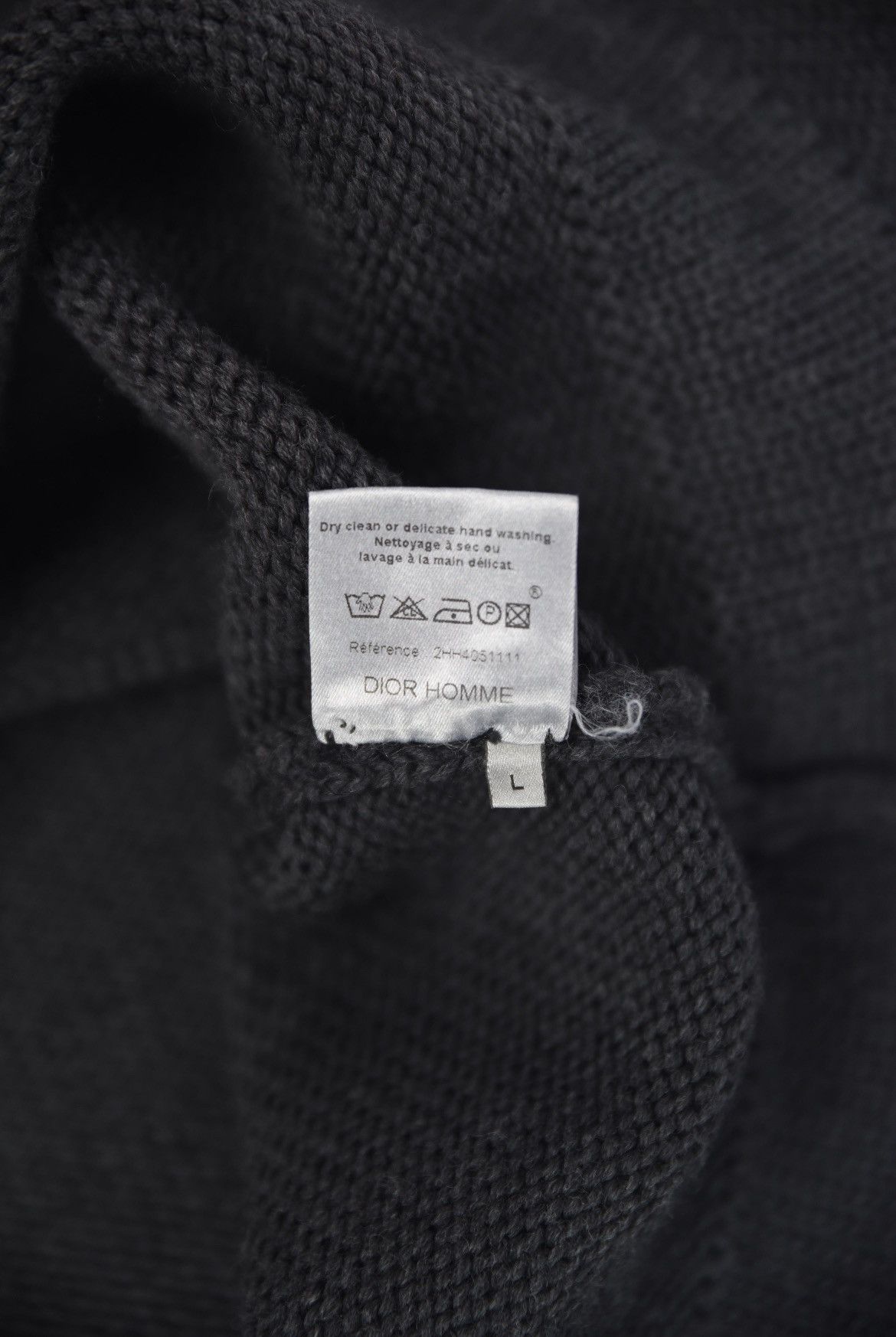 Dior × Hedi Slimane Dior Homme FW02 Reflexion Distressed Turtleneck Sweater Size US L / EU 52-54 / 3 - 6 Thumbnail