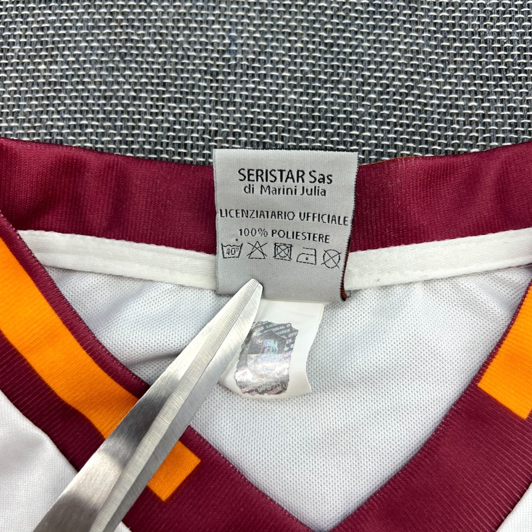 Vintage AS Roma Official 2013 2014 Away Jersey Totti #10 Mens Small Licensed Shirt Football White Short Sleeve Mockup Size US S / EU 44-46 / 1 - 7 Thumbnail
