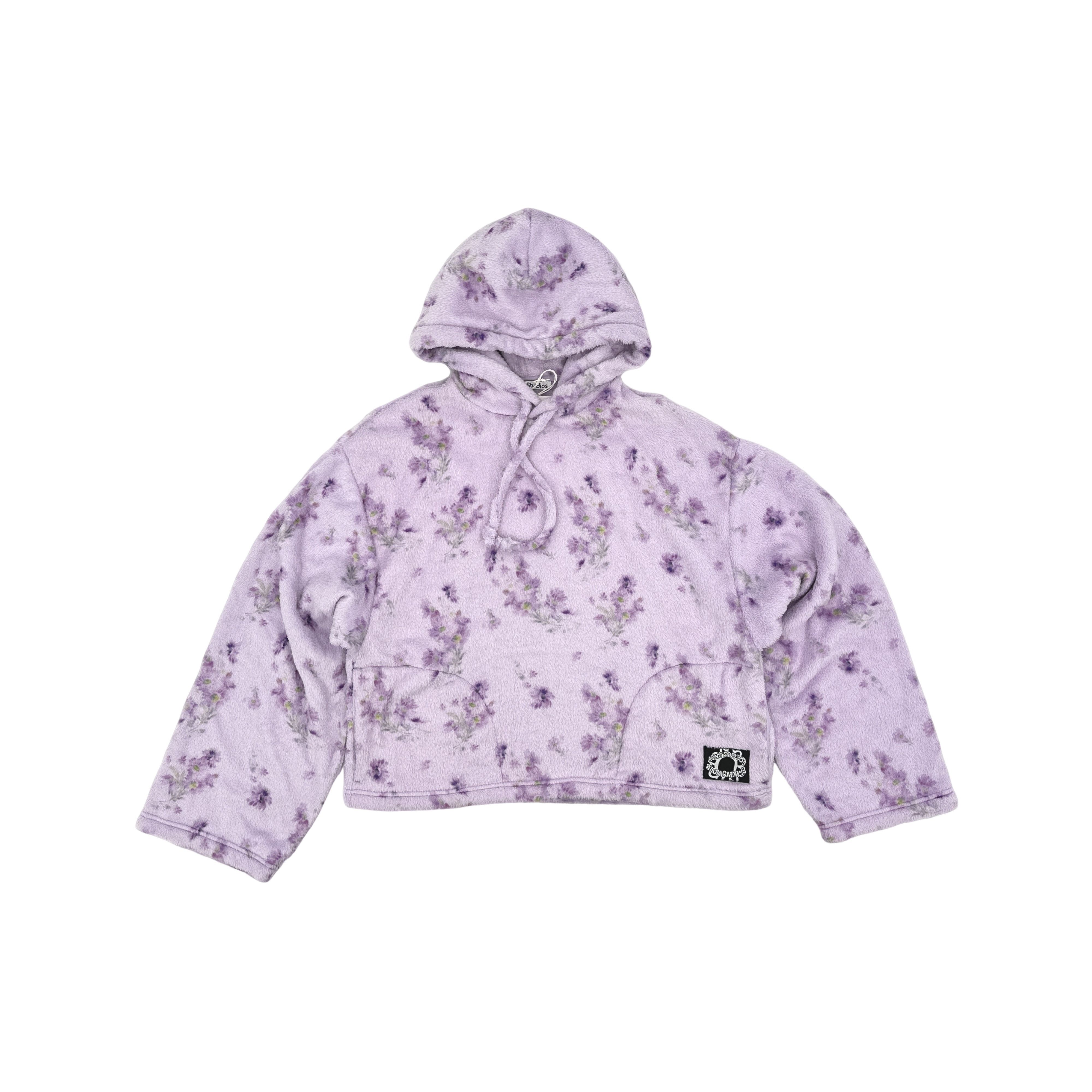 Acne Studios Acne Studios Floral Print Fleece Hoodie Size M Size M / US 6-8 / IT 42-44 - 1 Thumbnail