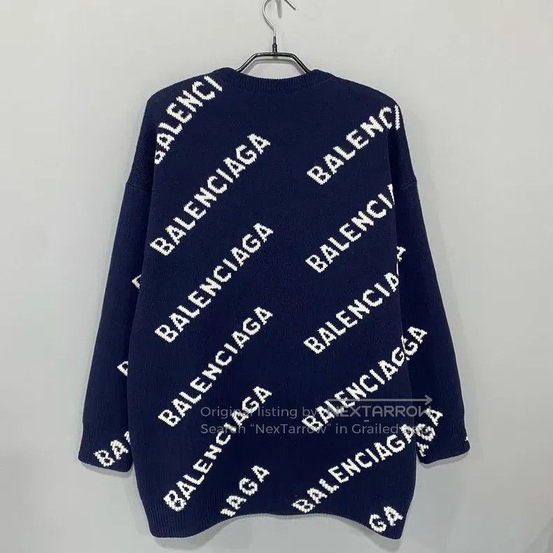 Balenciaga Balenciaga Barrage Full Logo Knit Sweater Size US S / EU 44-46 / 1 - 3 Thumbnail