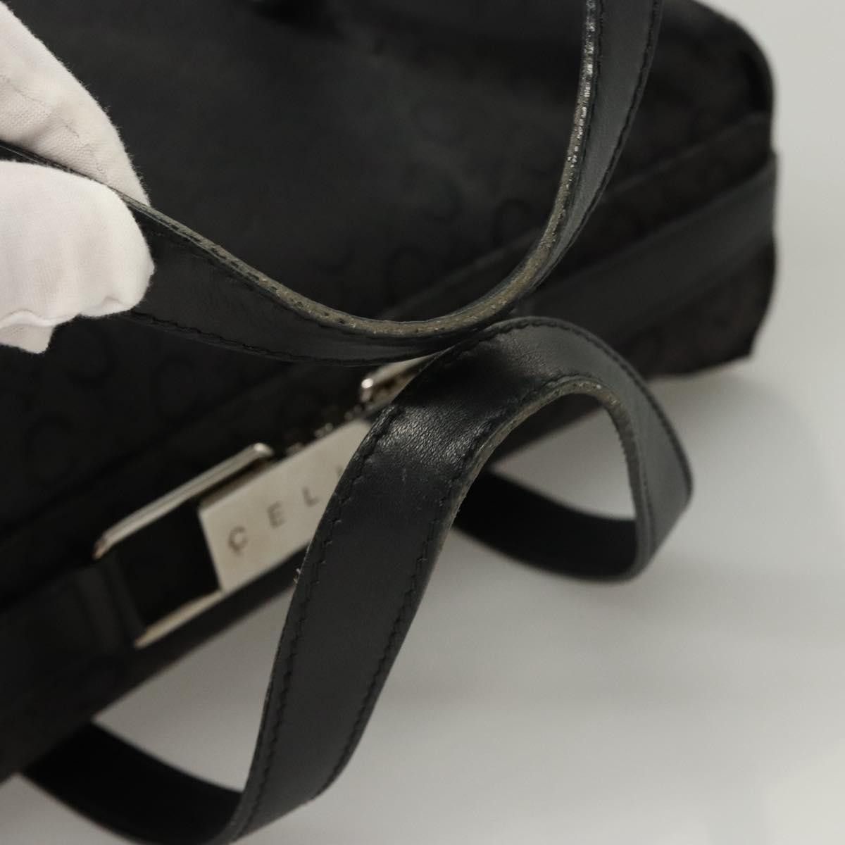 Celine CELINE C Macadam Canvas Hand Bag Black Silver Size ONE SIZE - 7 Thumbnail