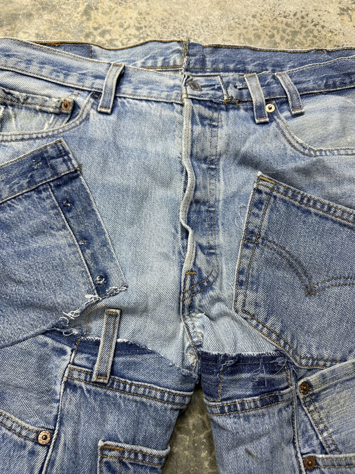 Levi's × Vintage Rare🔥Vintage Levi’s Patchwork Custom 90’s Jeans Size US 33 - 13 Thumbnail