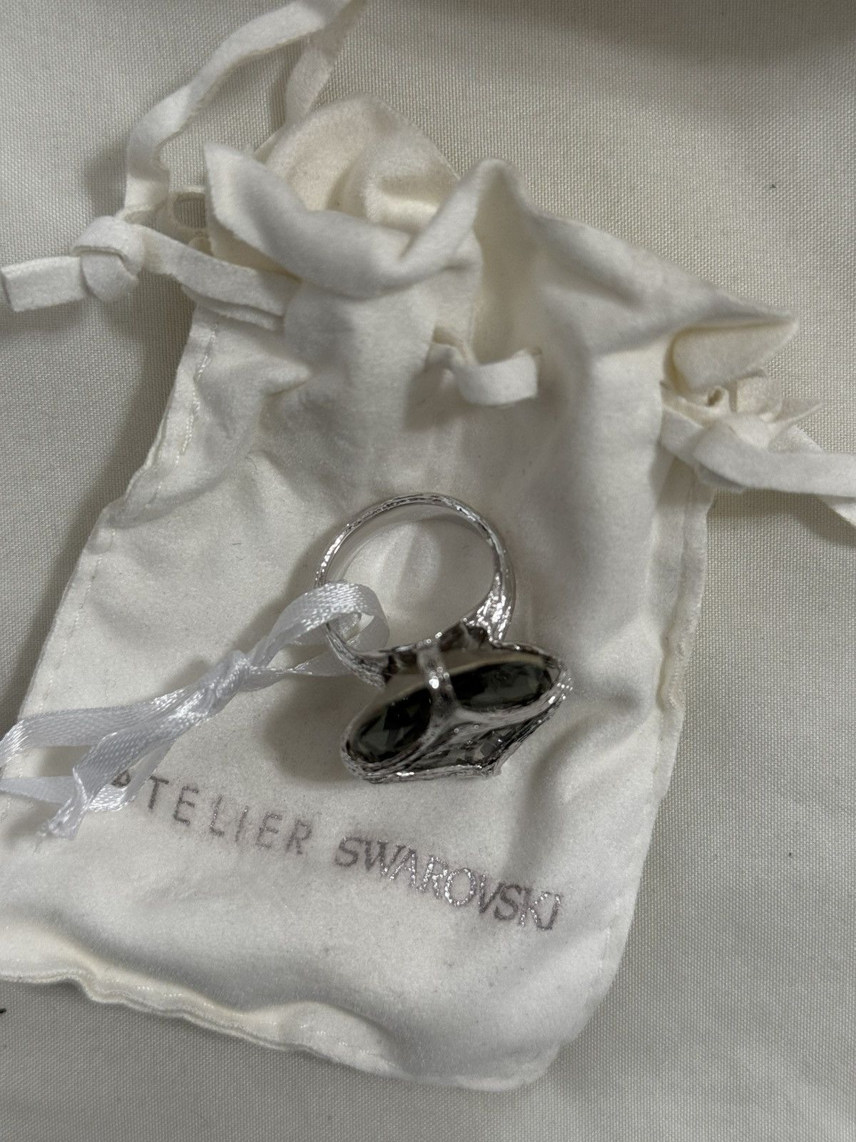 Swarovski Atelier Swarovski x Anthony Nak Smoky color crystal ring/52 Size ONE SIZE - 6 Thumbnail