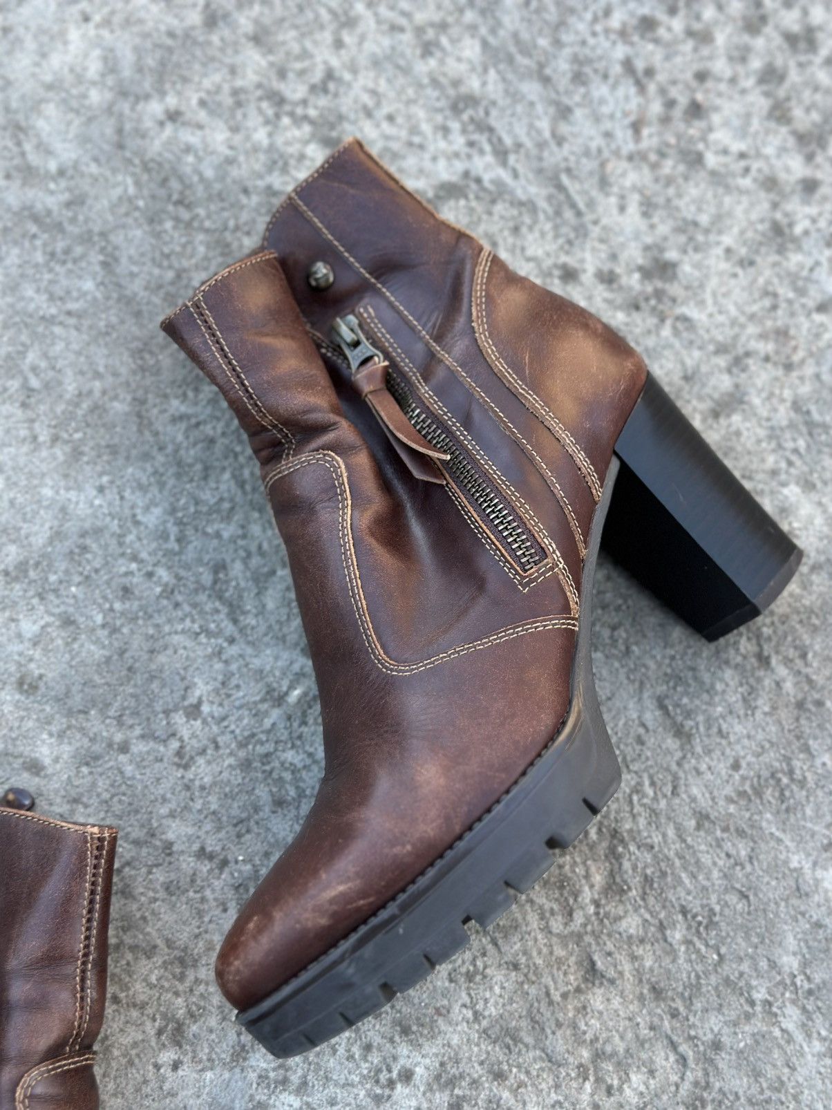 Japanese Brand × Leather Vintage Japanese Style Heels Leather Boots Nero Giardini Y2K Size US 8 / IT 38 - 4 Thumbnail