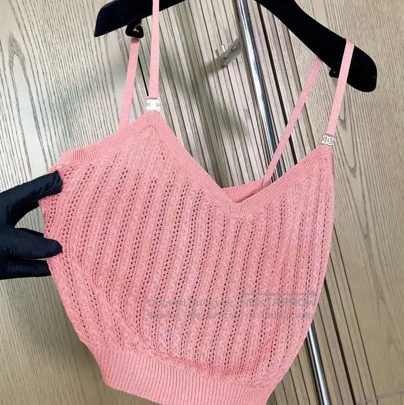 Chanel Chanel Pink Silk Summer Sleeveless Top . Size S / US 4 / IT 40 - 6 Thumbnail