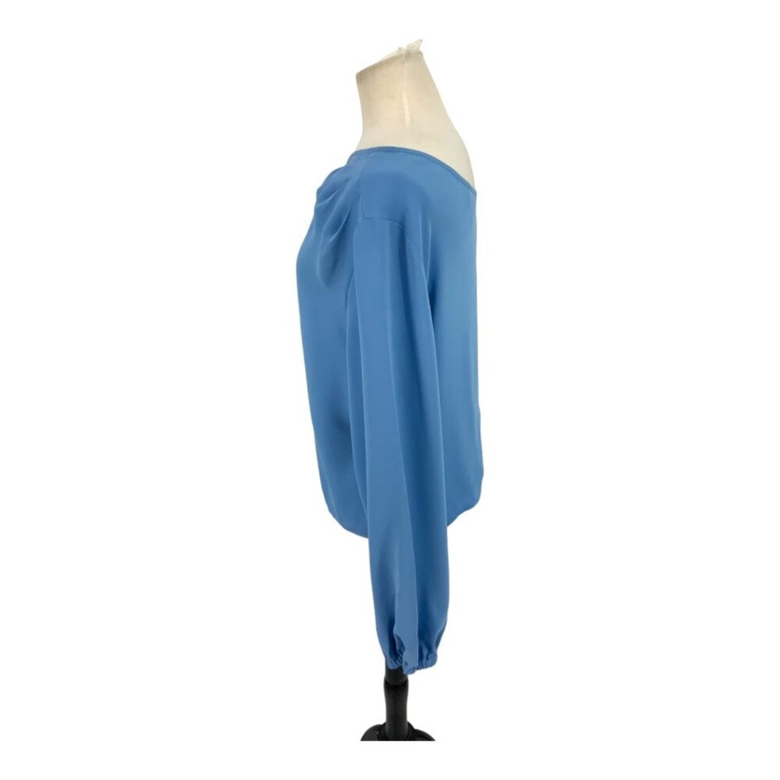 Other Open Edit Pleated Asymmetric Top Blue Size XXS NWOT $59 MSRP Size XXS / US 00 / IT 34 - 5 Thumbnail