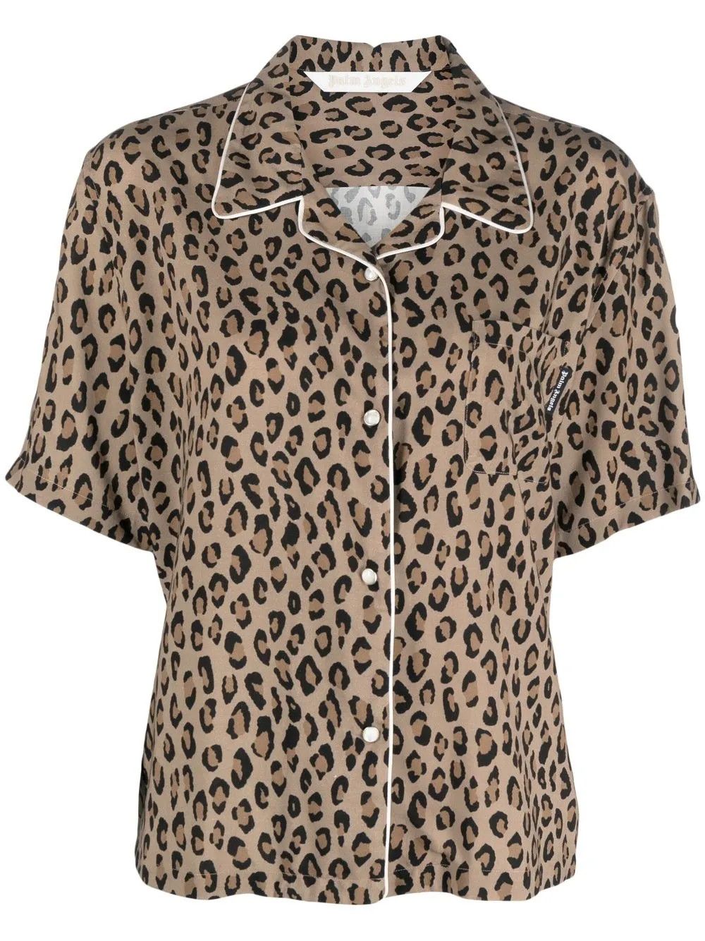 Palm Angels o1y1125 Patterned Shirt in Brown/Black Size XS / US 0-2 / IT 36-38 - 1 Thumbnail