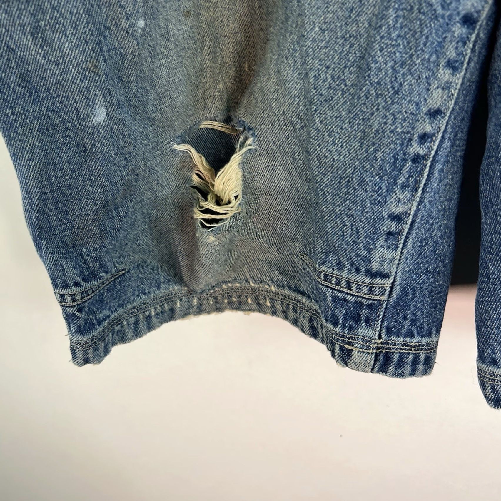 Vintage VINTAGE Phys.sci. Cargo Shorts Men 32 Blue Distressed 90s Mid Rise 12in Inseam Cotton Casual Summer Shorts Mens Size US 32 / EU 48 - 3 Thumbnail