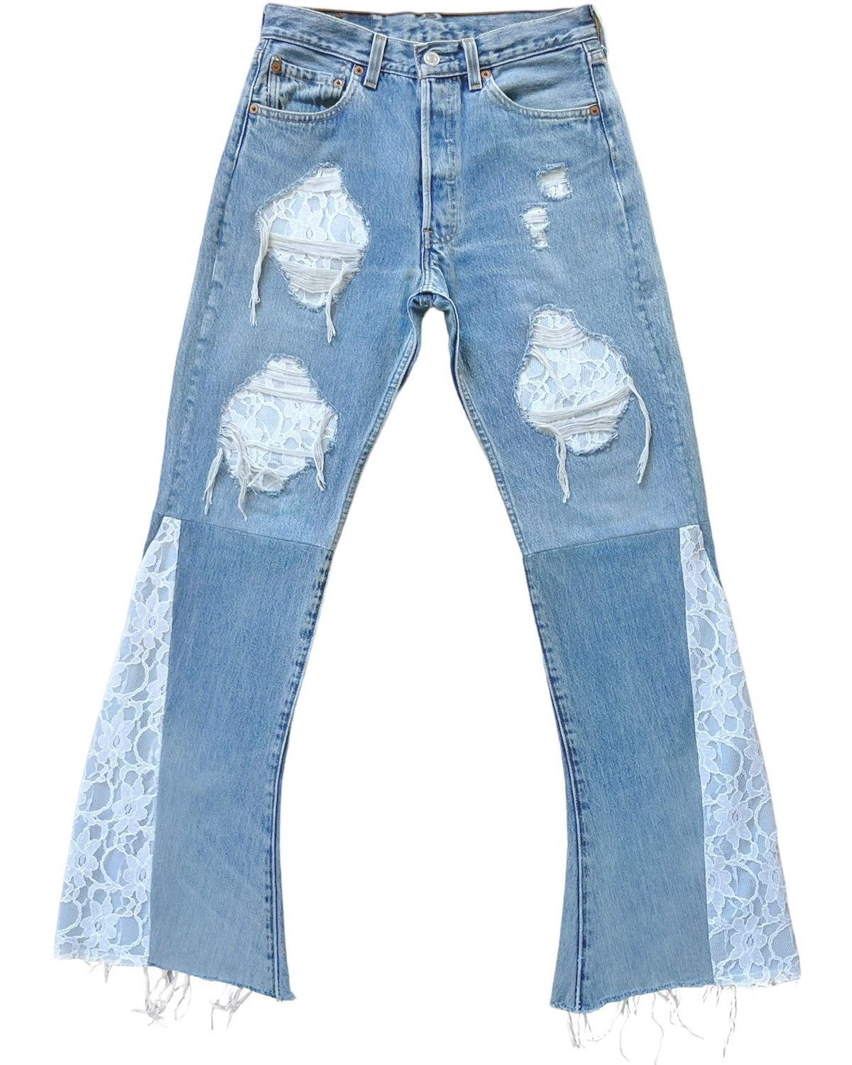 20471120 × Japanese Brand × Levi's ACTIVIST PARIS LACE LEVIS DENIM PANTS Size US 36 / EU 52 - 1 Thumbnail