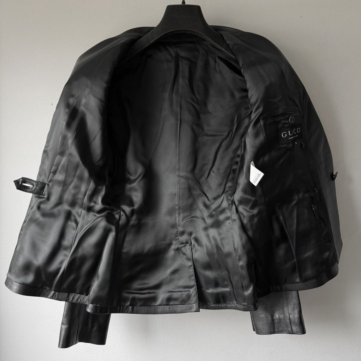 Gucci Gucci By Tom Ford FW1997 Black Leather Blazer Size M / US 6-8 / IT 42-44 - 8 Thumbnail