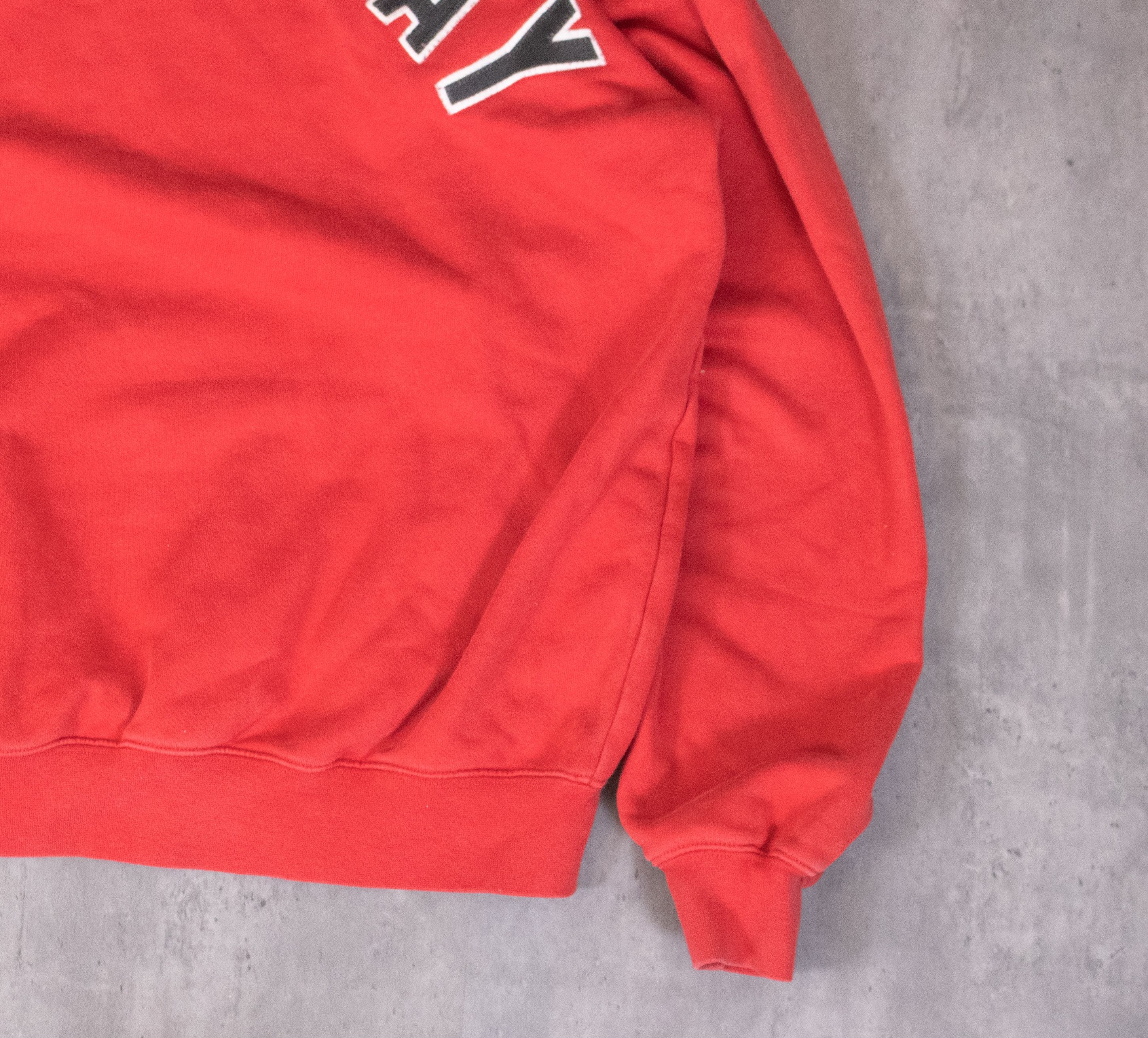 Adidas × Vintage Y2K 2000'S Adidas Center Swoosh Lakers Red Hoodie Sweater Size US M / EU 48-50 / 2 - 10 Thumbnail