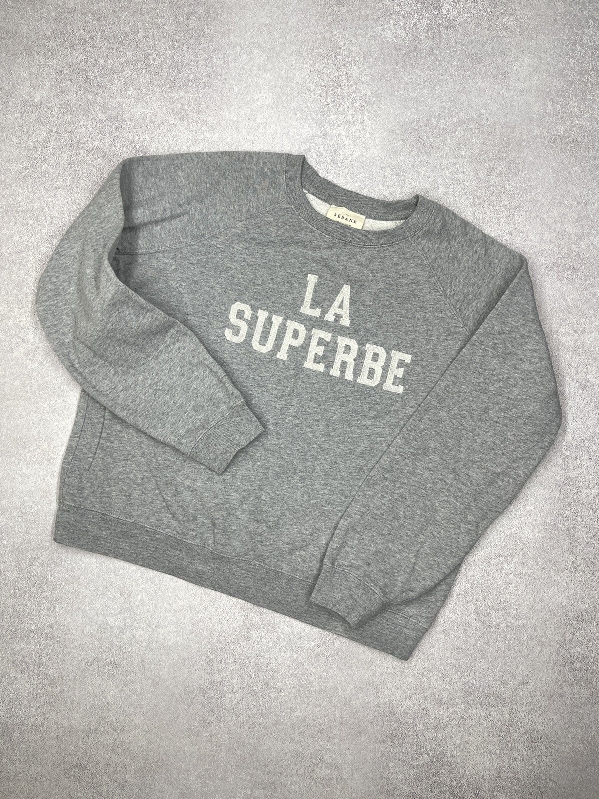 Designer × Sezane Womens Sezane La Superbe Sweatshirt Grey Portugal Size S Size S / US 4 / IT 40 - 1 Thumbnail
