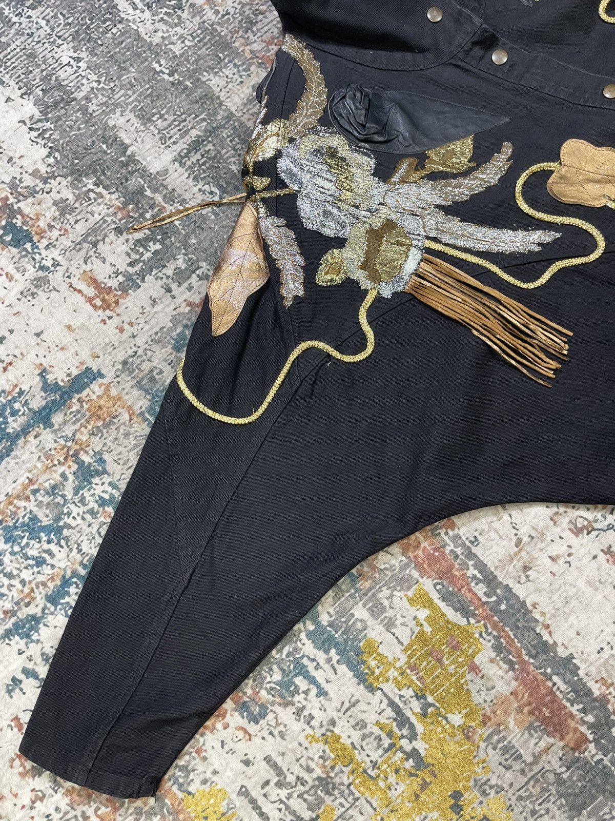 Vintage Vtg Torpedo Western Allure Art Denim Jacket Size S / US 4 / IT 40 - 4 Thumbnail