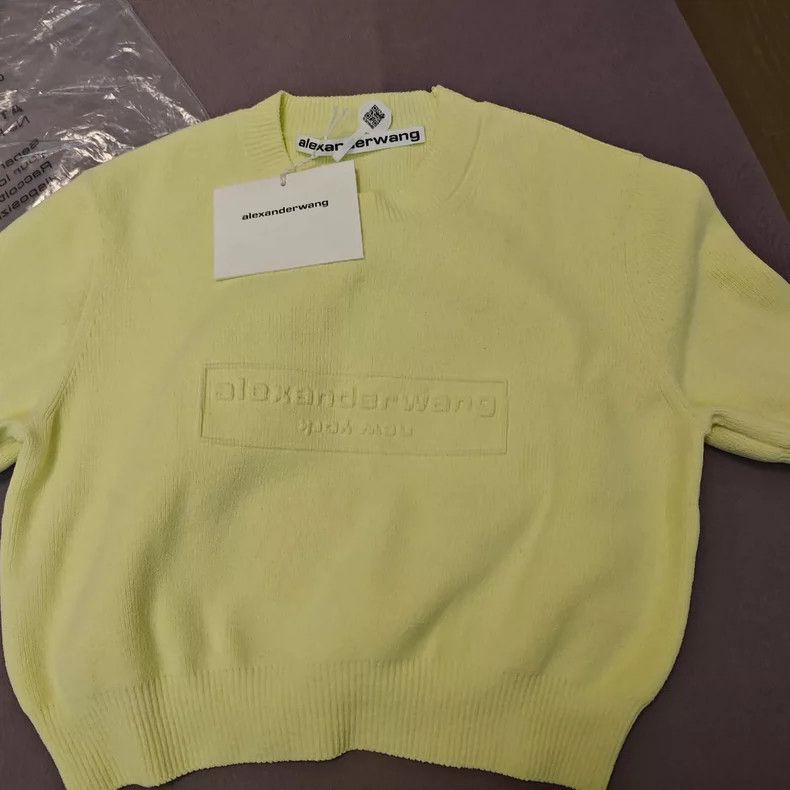 Alexander Wang Alexander Wang Ribbed Short Sleeve Sweater Size S / US 4 / IT 40 - 1 Thumbnail