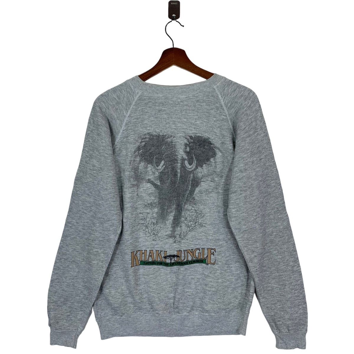 Habitat × Vintage VINTAGE KHAKI JUNGLE ELEPHANT WILDLIFE PULLOVER CREWNECK Size US M / EU 48-50 / 2 - 1 Thumbnail