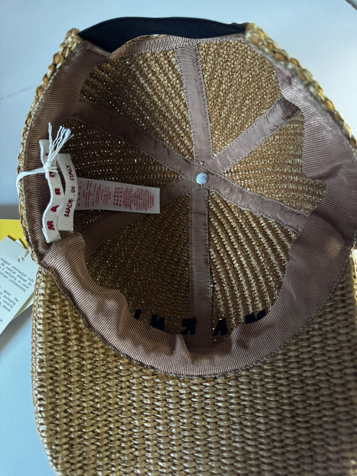 Marni MARNI raffia hat cap caramel logo NWT size M Size ONE SIZE - 5 Thumbnail