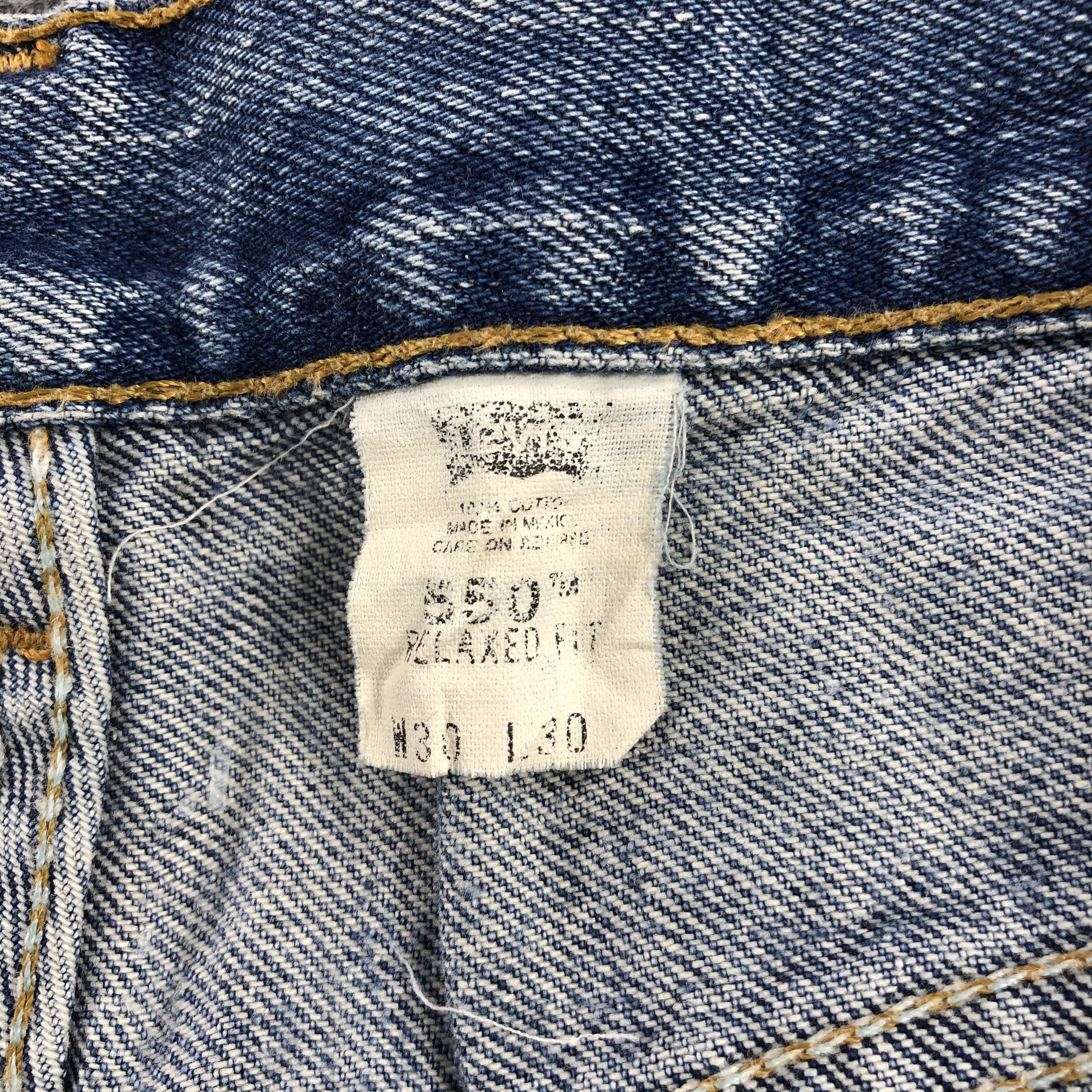 Levi's 90s Vintage Blue Wash Levis 550 Jeans-J2075 Size US 28 / EU 44 - 10 Thumbnail