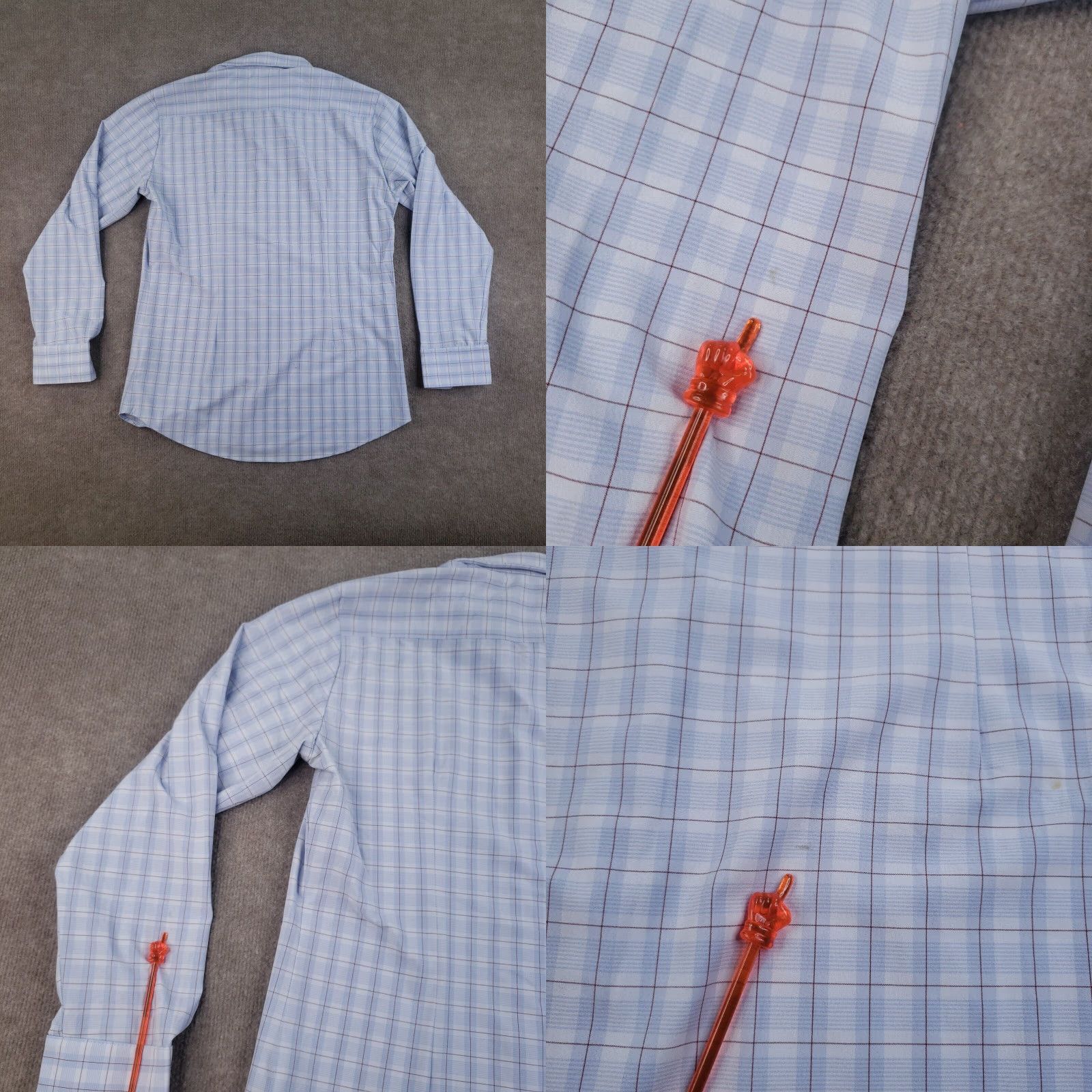 Mizzen+Main Mizzen+Main Shirt Mens Medium Blue Plaid Button-Up Performance Stretch Z Size US M / EU 48-50 / 2 - 8 Thumbnail
