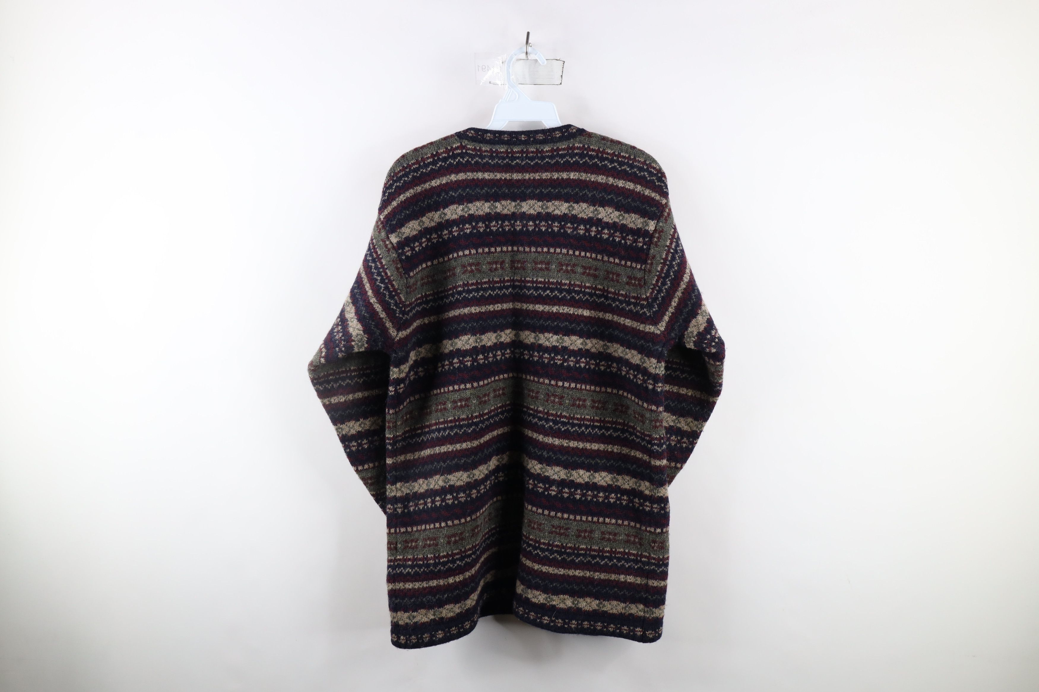 Vintage Vintage 90s Streetwear Wool Fair Isle Knit Cardigan Sweater Size S / US 4 / IT 40 - 5 Thumbnail