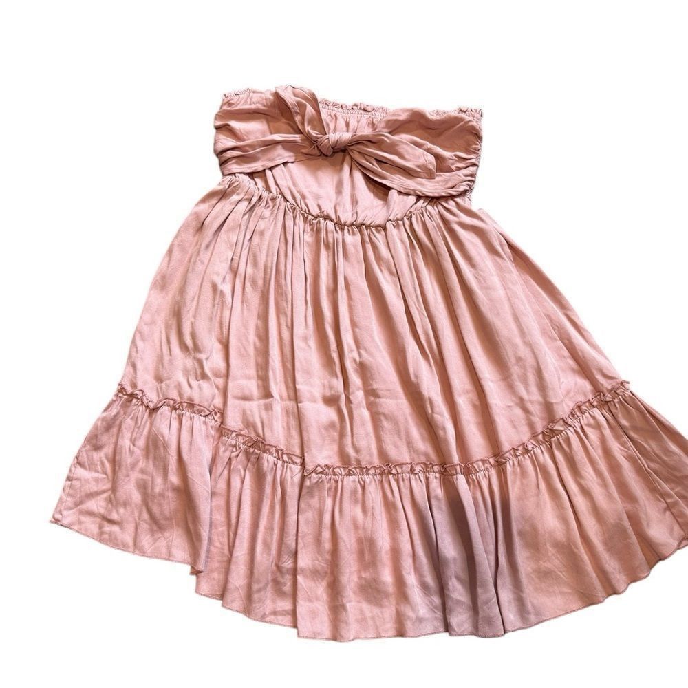 Other Elegant Peach Strapless Mini Dress Size S / US 4 / IT 40 - 3 Thumbnail