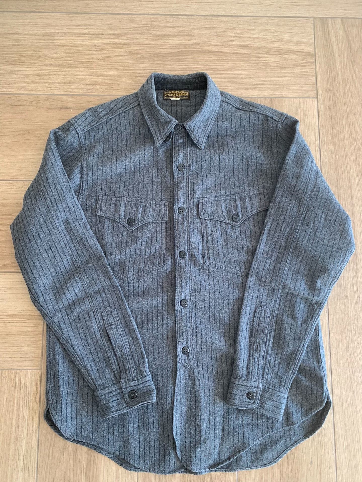 Freewheelers Freewheelers US Navy Officer Cotton Wool Shirt Size US L / EU 52-54 / 3 - 1 Thumbnail