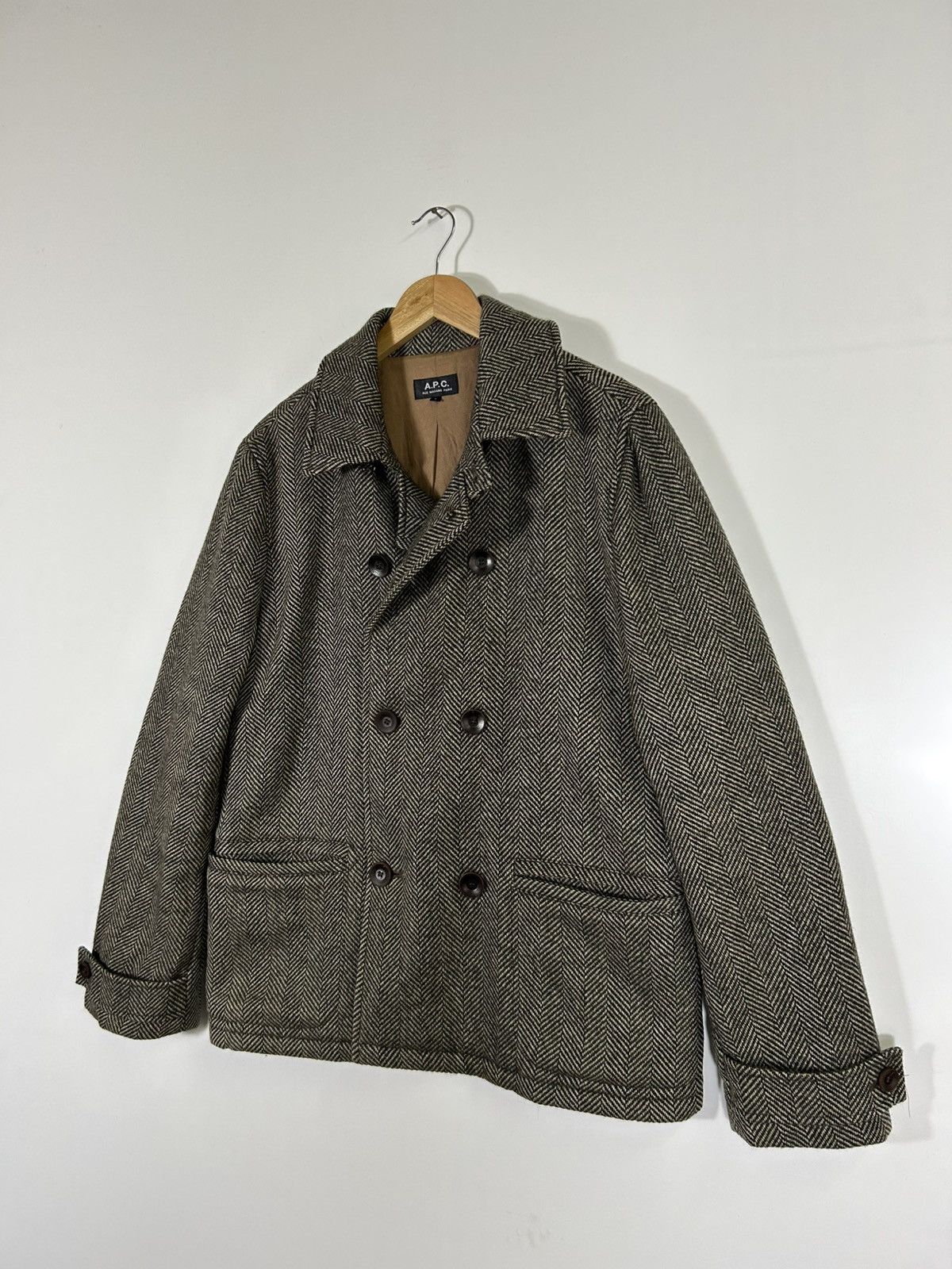 A.P.C. A.P.C. x Robert Noble Wool Herringbone Vintage Tweed Jacket Size US M / EU 48-50 / 2 - 4 Thumbnail