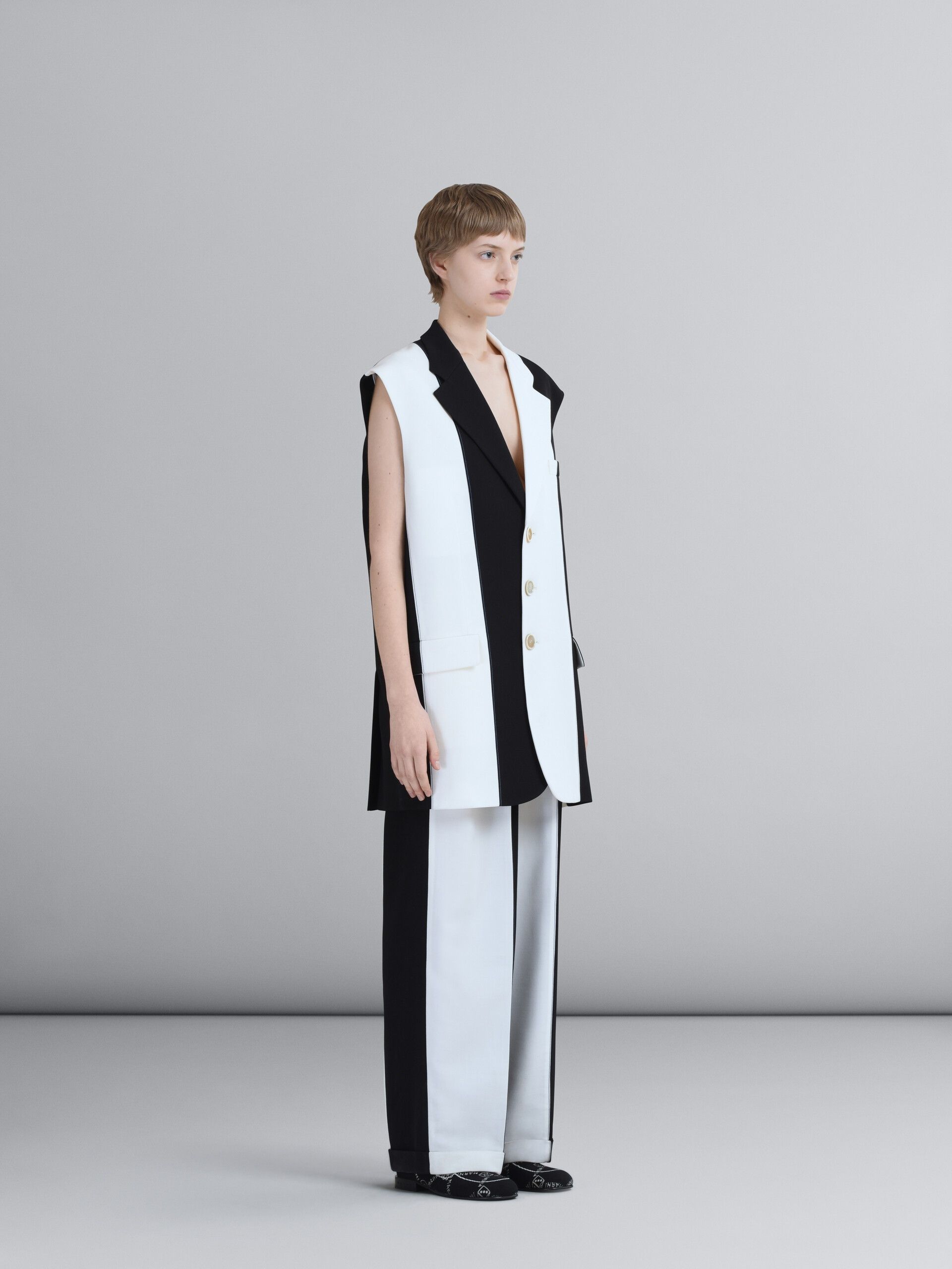 Marni o1y1025 Blazer in Black/White Size XS / US 0-2 / IT 36-38 - 3 Thumbnail