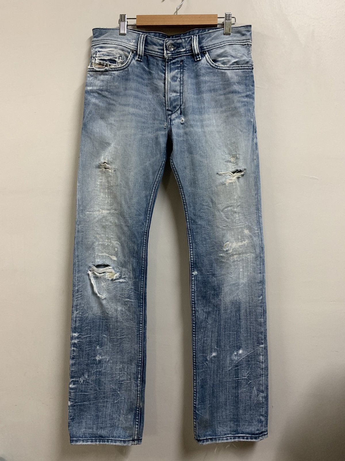 Diesel Made in Italy Punk Distressed Diesel Safado Jeans Size US 34 / EU 50 - 1 Thumbnail