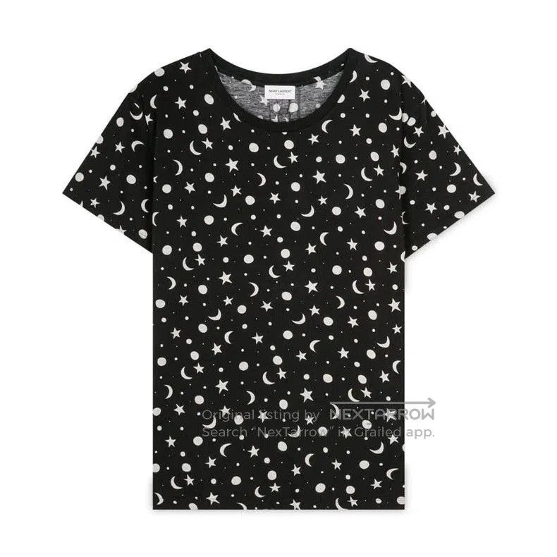 Saint Laurent Paris Saint Laurent Star Moon Print T-Shirt. Size US S / EU 44-46 / 1 - 1 Thumbnail