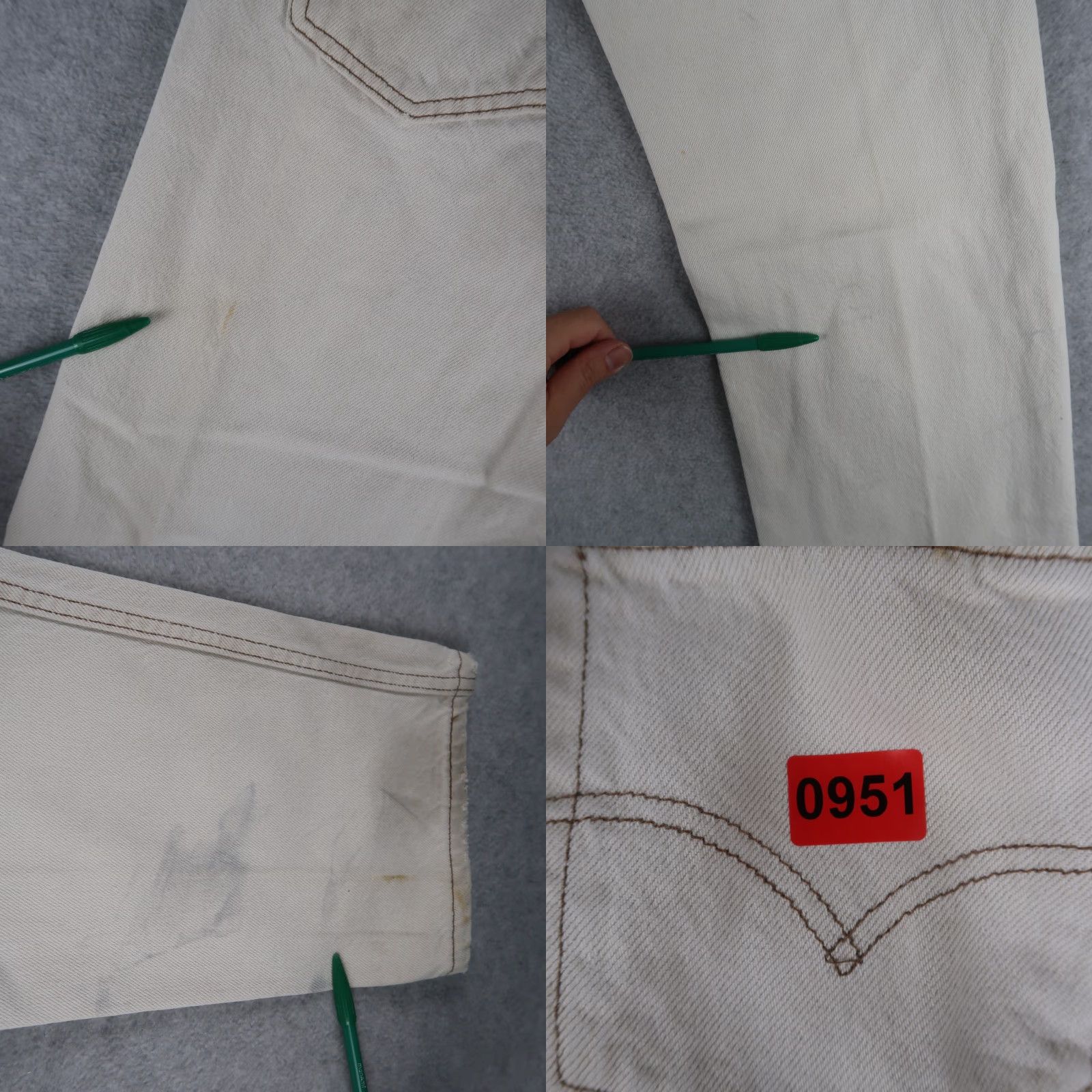 Levi's VINTAGE Levi's 501 Jeans Mens Beige 32x36 Straight Denim Regular Belt Loops 5-Pocket USA 90s USA Theme 90s Size US 32 / EU 48 - 10 Thumbnail