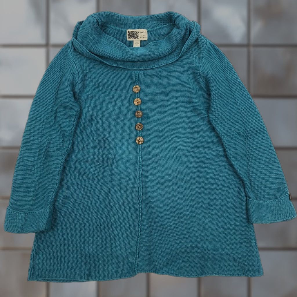 Habitat Habitat clothes to live in Women’s Teal Knit Cowl Neck Tunic Sweater Size S Size S / US 4 / IT 40 - 1 Thumbnail