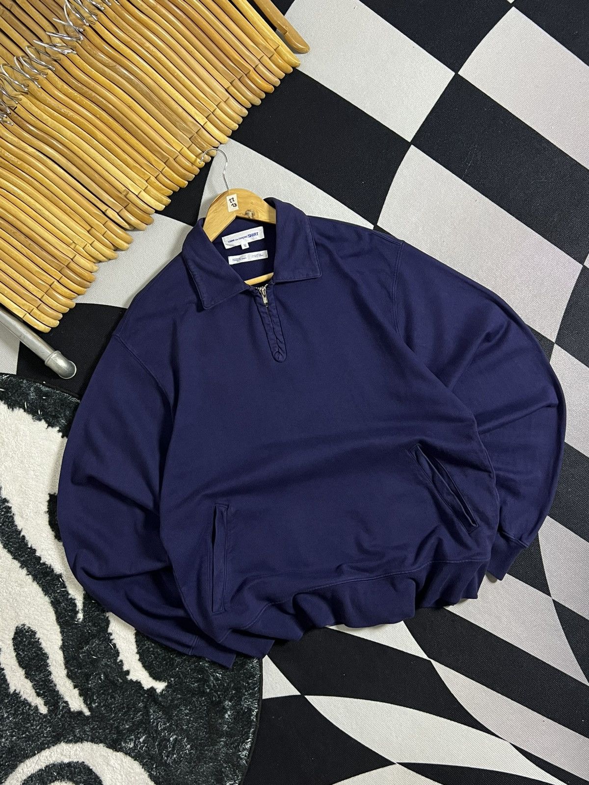 Other CDG by COMME DES GARCONS PLAIN HALF ZIPPER BAGGY SWEATSHIRT Size US L / EU 52-54 / 3 - 7 Thumbnail