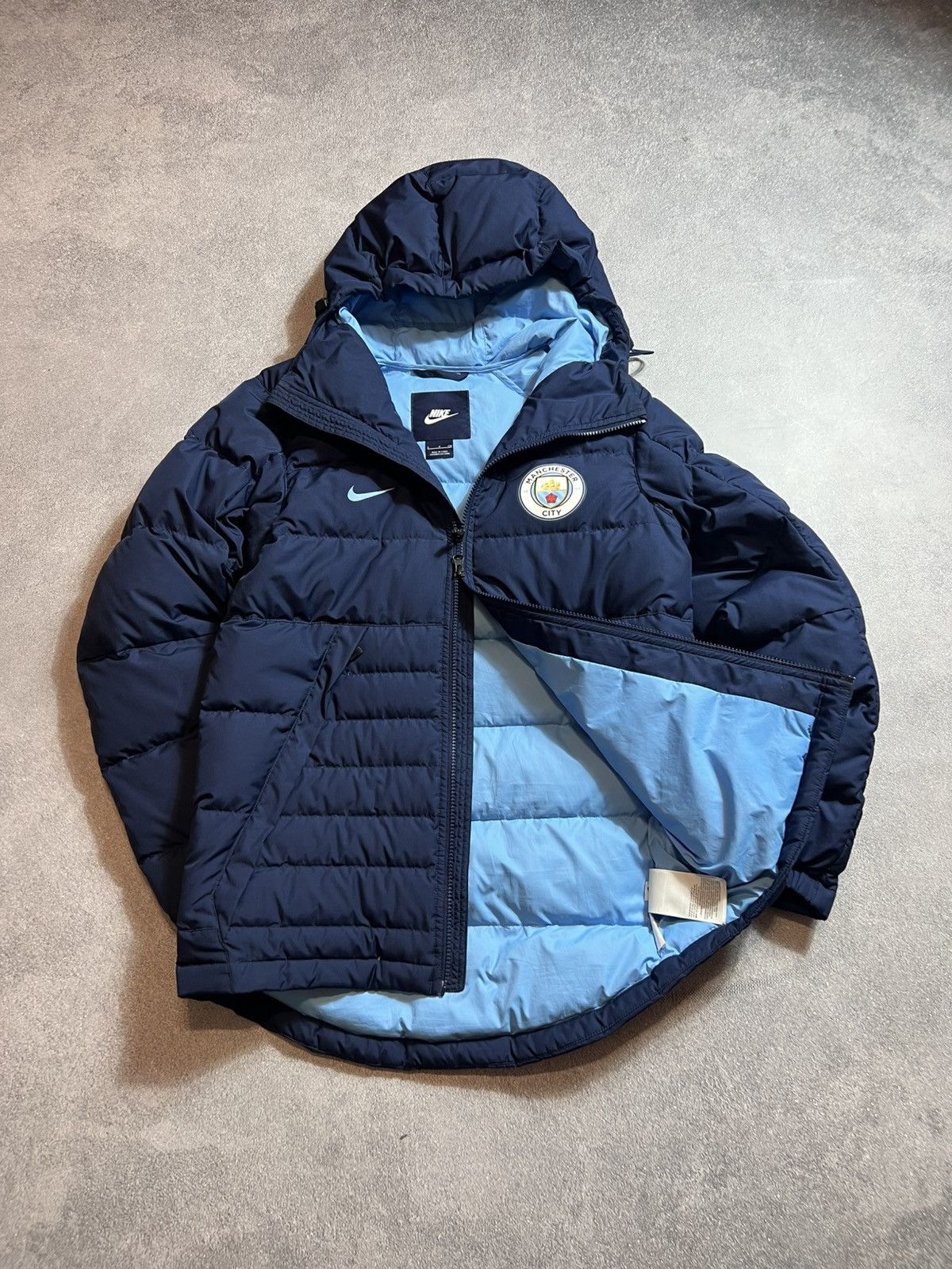 💙NIKE MANCHESTER SITY NYLON PUFFER HYPE Y2K SWAG JACKET
