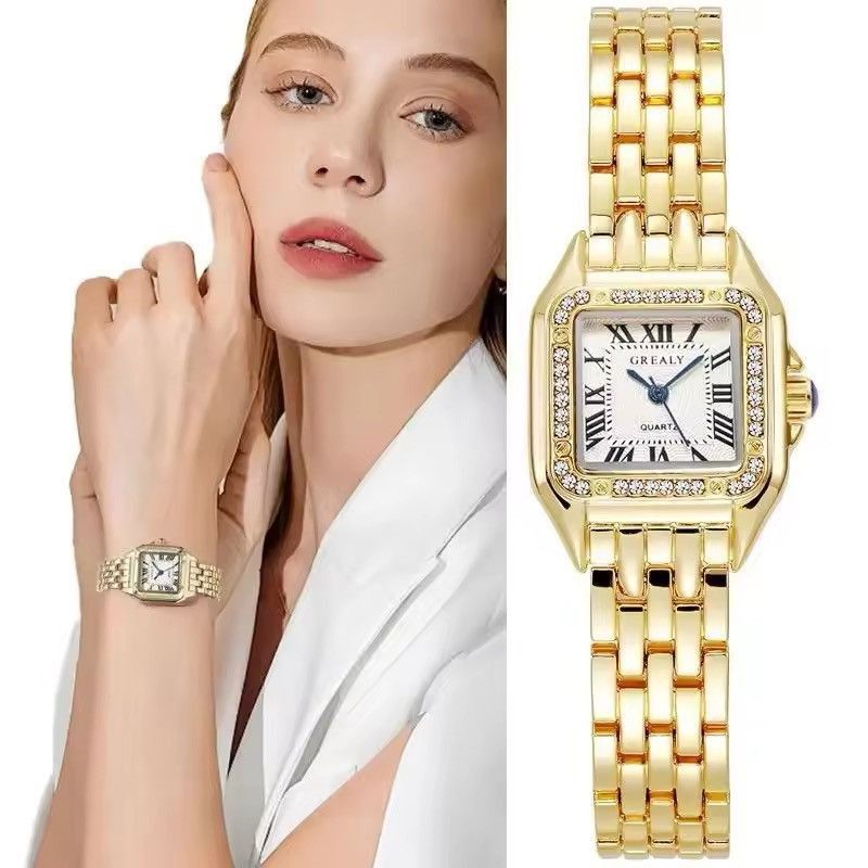 Other Retro Women's Square Watches Gold Size ONE SIZE - 2 Thumbnail
