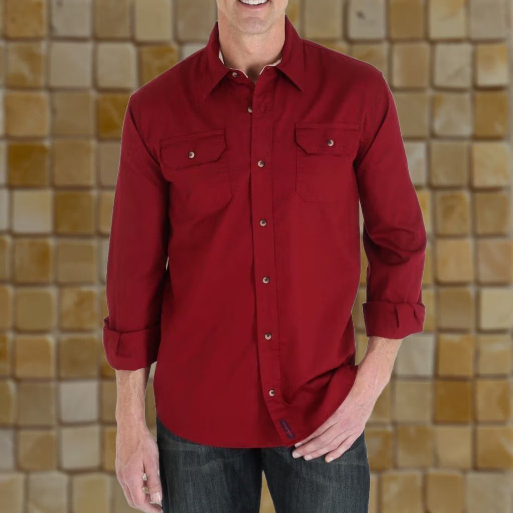 Wrangler WRANGLER Shirt Western Long Sleeve Red S Mens Relaxed Casual Button-Up Cotton Size US S / EU 44-46 / 1 - 1 Preview