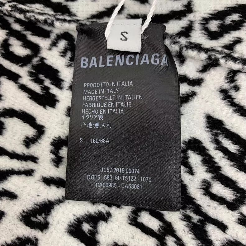 Balenciaga Balenciaga Black Logo Knit Midi Skirt-2505 Size 23" - 6 Thumbnail