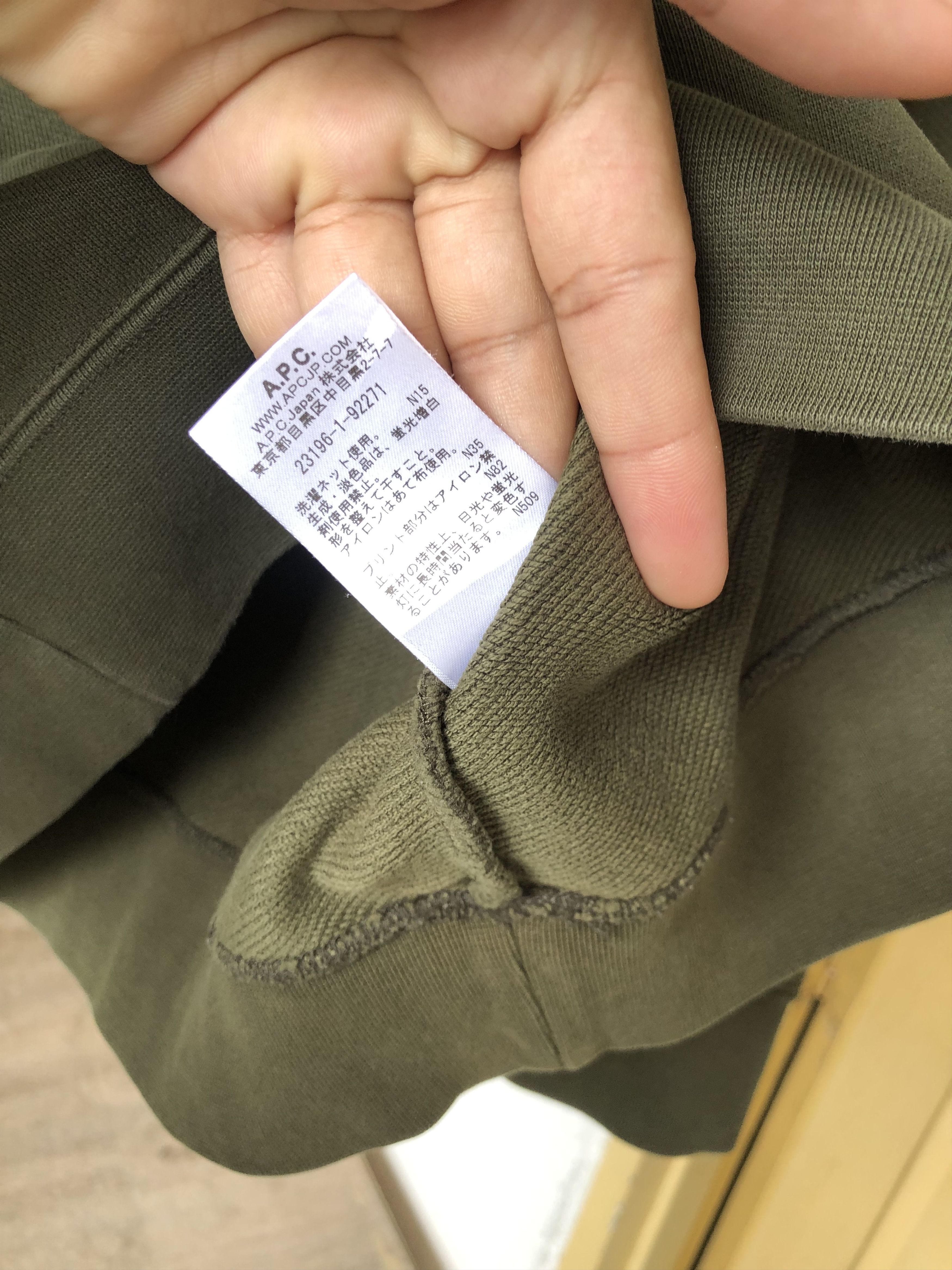 A.P.C. A.P.C. Big Logo Green Army Sweatshirt Size S / US 4 / IT 40 - 3 Thumbnail