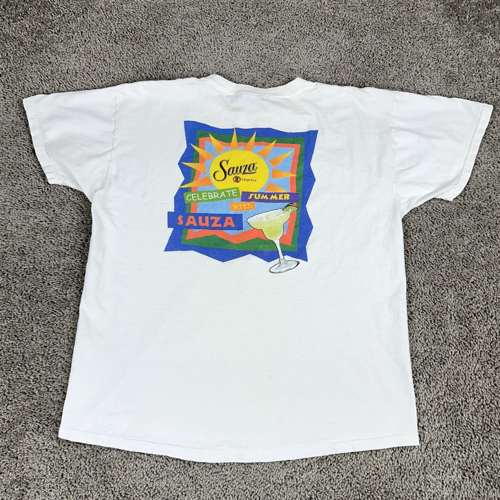 Fruit Of The Loom VTG Sauza Tequila Shirt Mens XL Celebrate Summer Margarita Graphic Advertising Shirt Size US XL / EU 56 / 4 - 2 Thumbnail