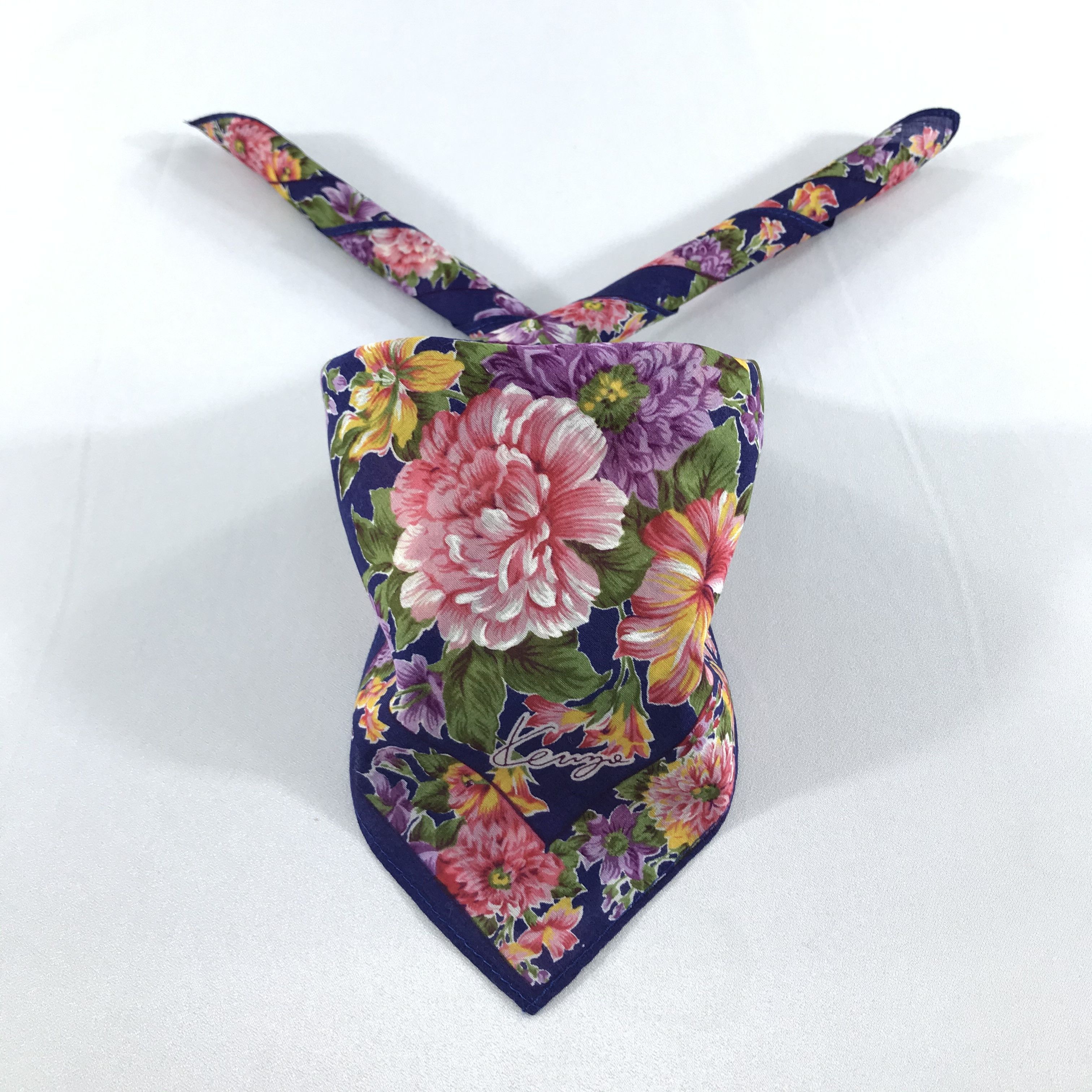 Kenzo Kenzo Floral Handkerchief Neckerchief Bandana H995 Size ONE SIZE - 1 Thumbnail