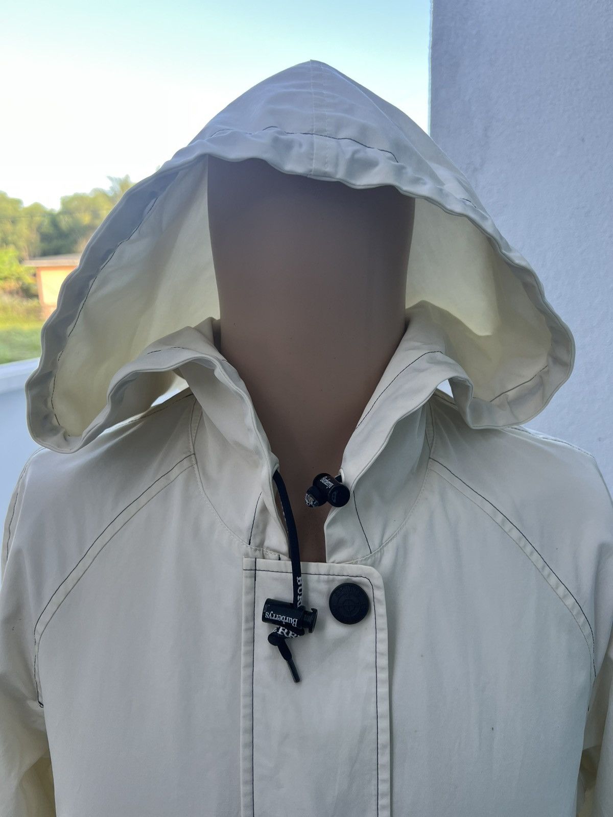 Burberry × Vintage Burberrys Sports Coat 7 Cotton White FNA29-360 Size M / US 6-8 / IT 42-44 - 2 Thumbnail