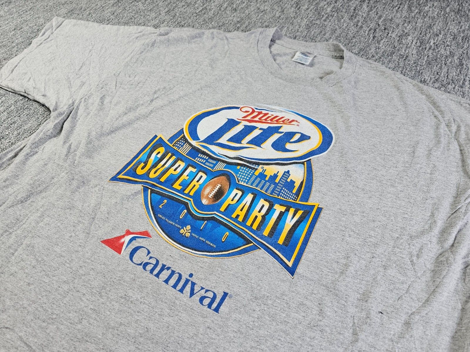 Delta Miller Lite Super Bowl Party Promo T-Shirt Delta 3XL Y2K Size US XXL / EU 58 / 5 - 1 Thumbnail