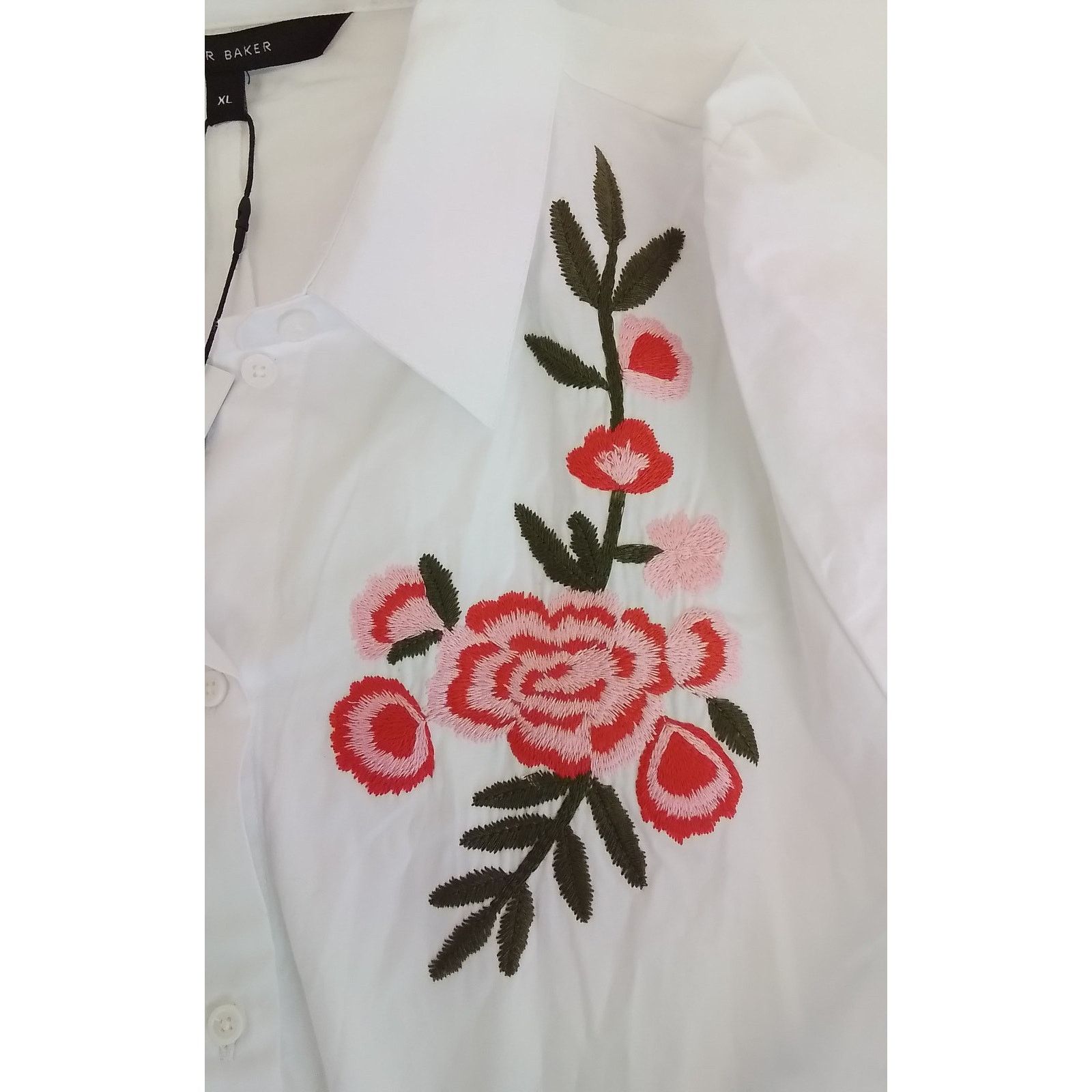 Other Walter Baker Myron Tunic Blouse Women's XL White Flowers NWT Size XL / US 12-14 / IT 48-50 - 5 Thumbnail