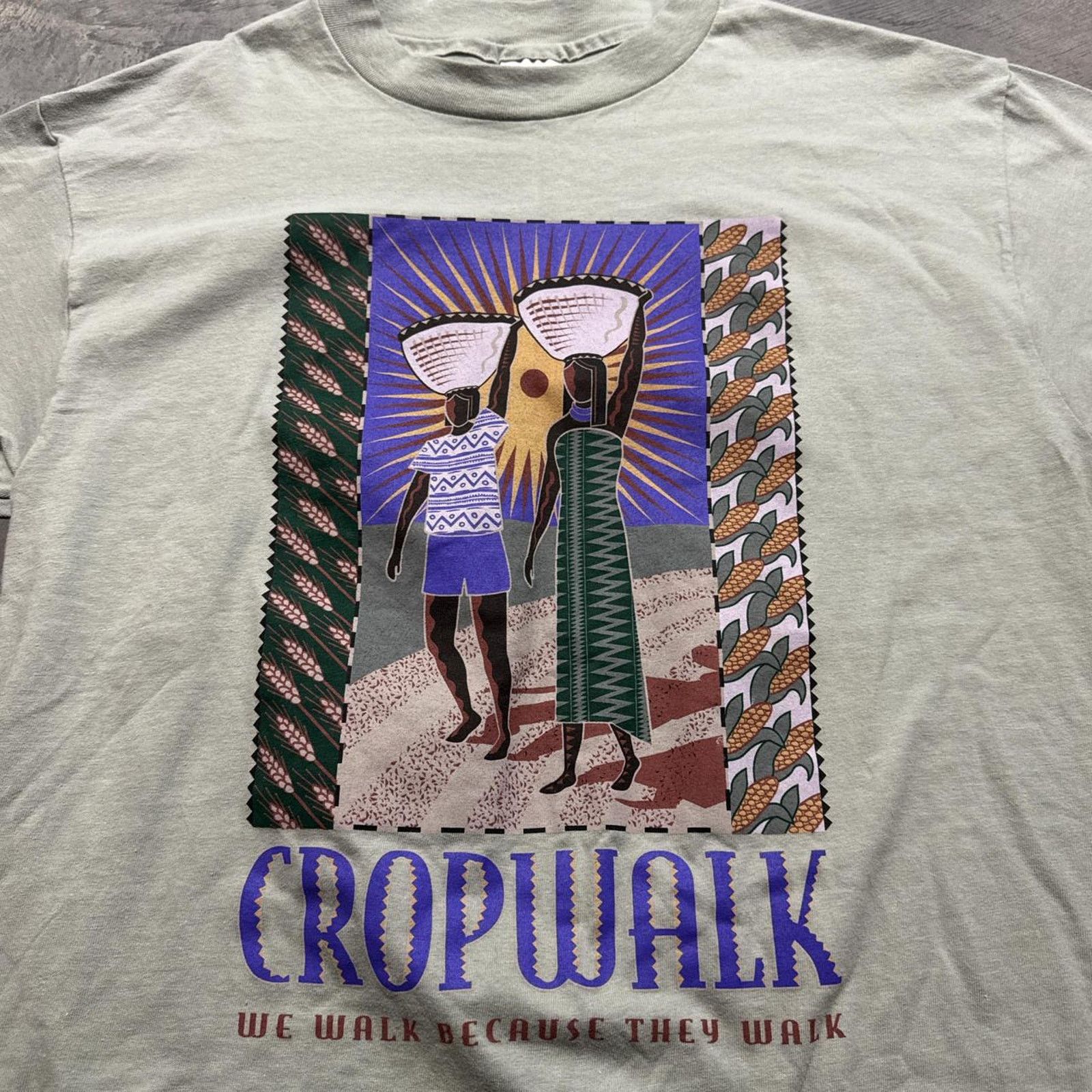 Vintage Vintage 90s Crop Walk Graphic T-Shirt Size US L / EU 52-54 / 3 - 2 Thumbnail