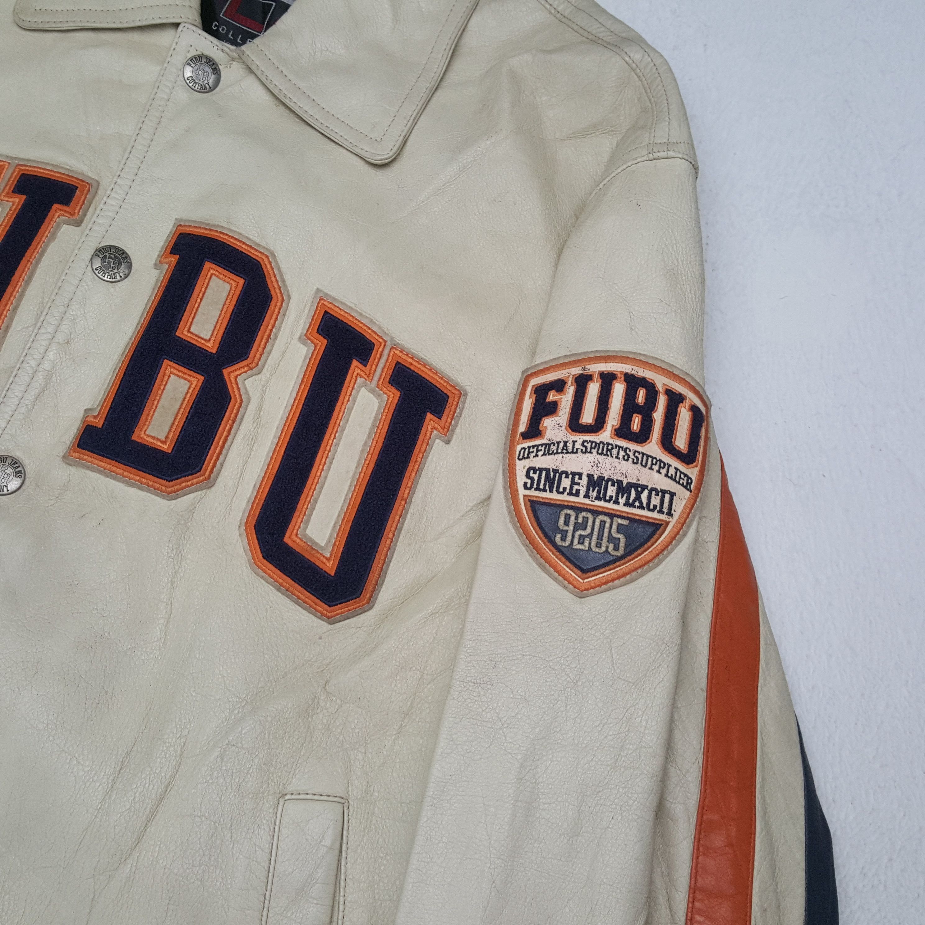 Fubu × Vintage Vintage FUBU Skateboard Streetwear Leather Jacket C286N4 Size US L / EU 52-54 / 3 - 7 Thumbnail